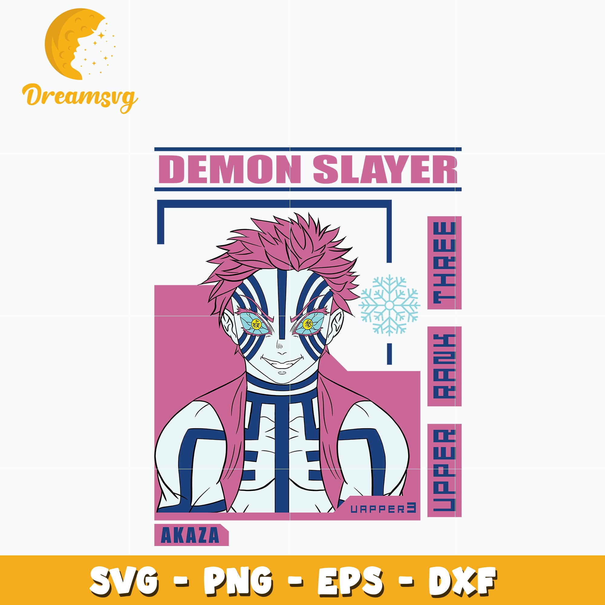 Akaza demon slayer svg, Kimetsu no Yaiba Svg