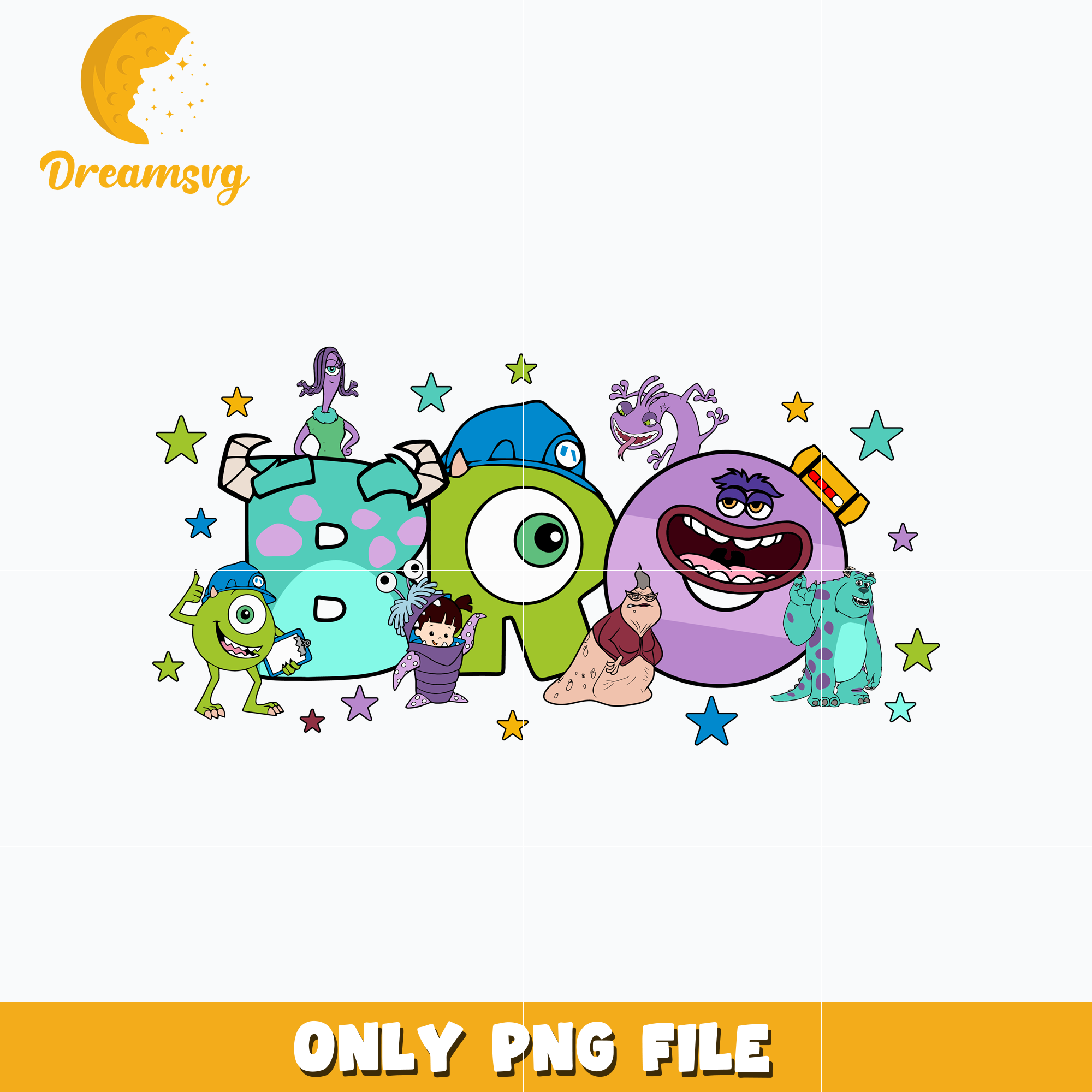 monsters inc png Disney Monsters Inc friends bro png – DreamSVG Store