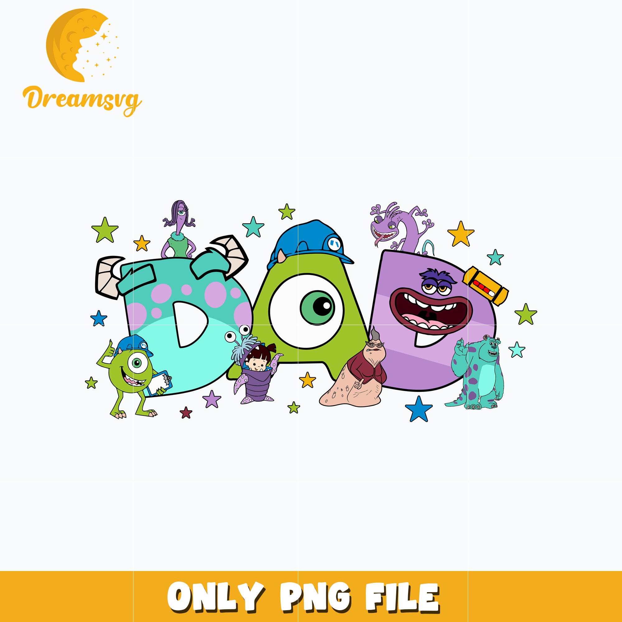Disney Monsters Inc friends dad png – DreamSVG Store