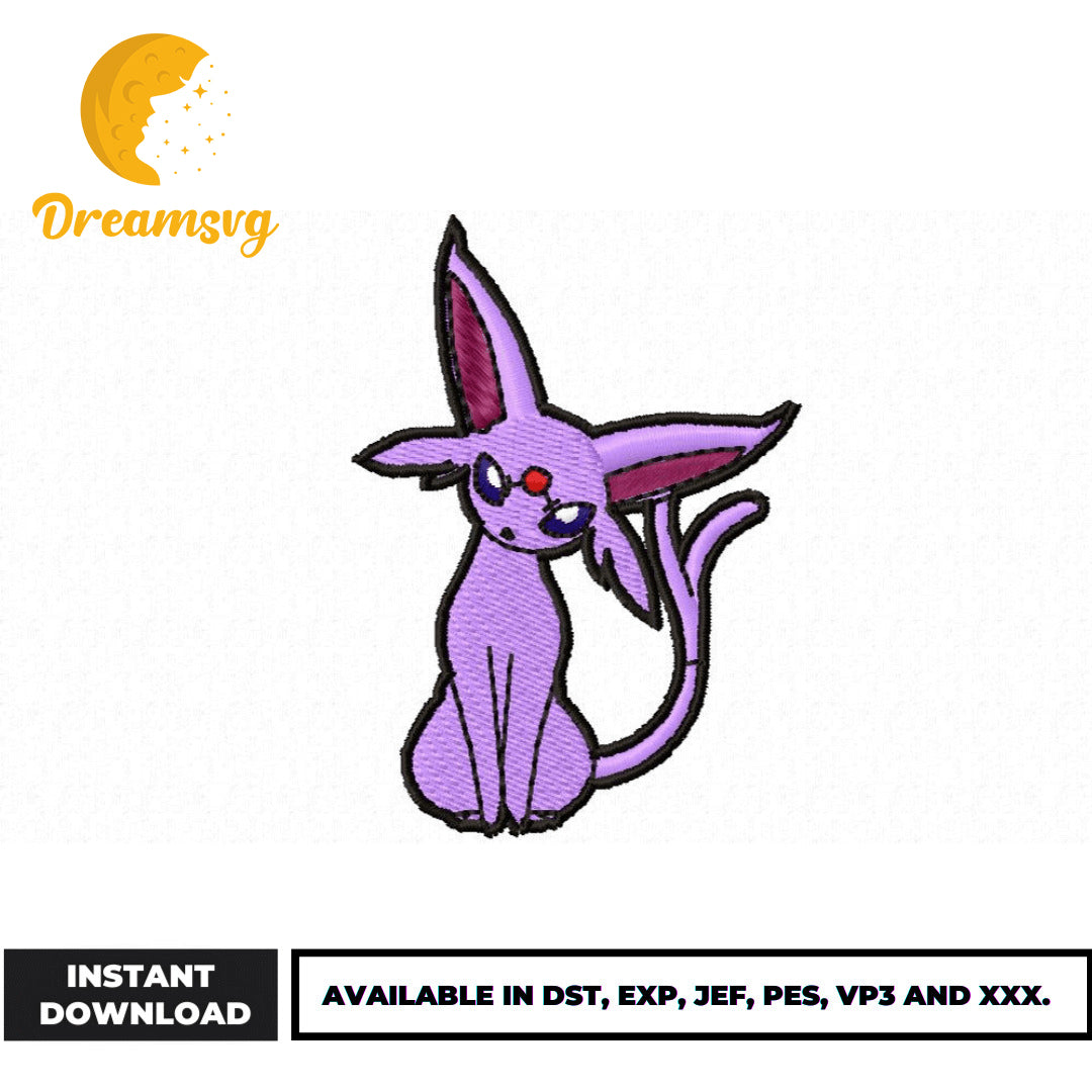 Espeon embroidery design, Pokemon embroidery – DreamSVG Store