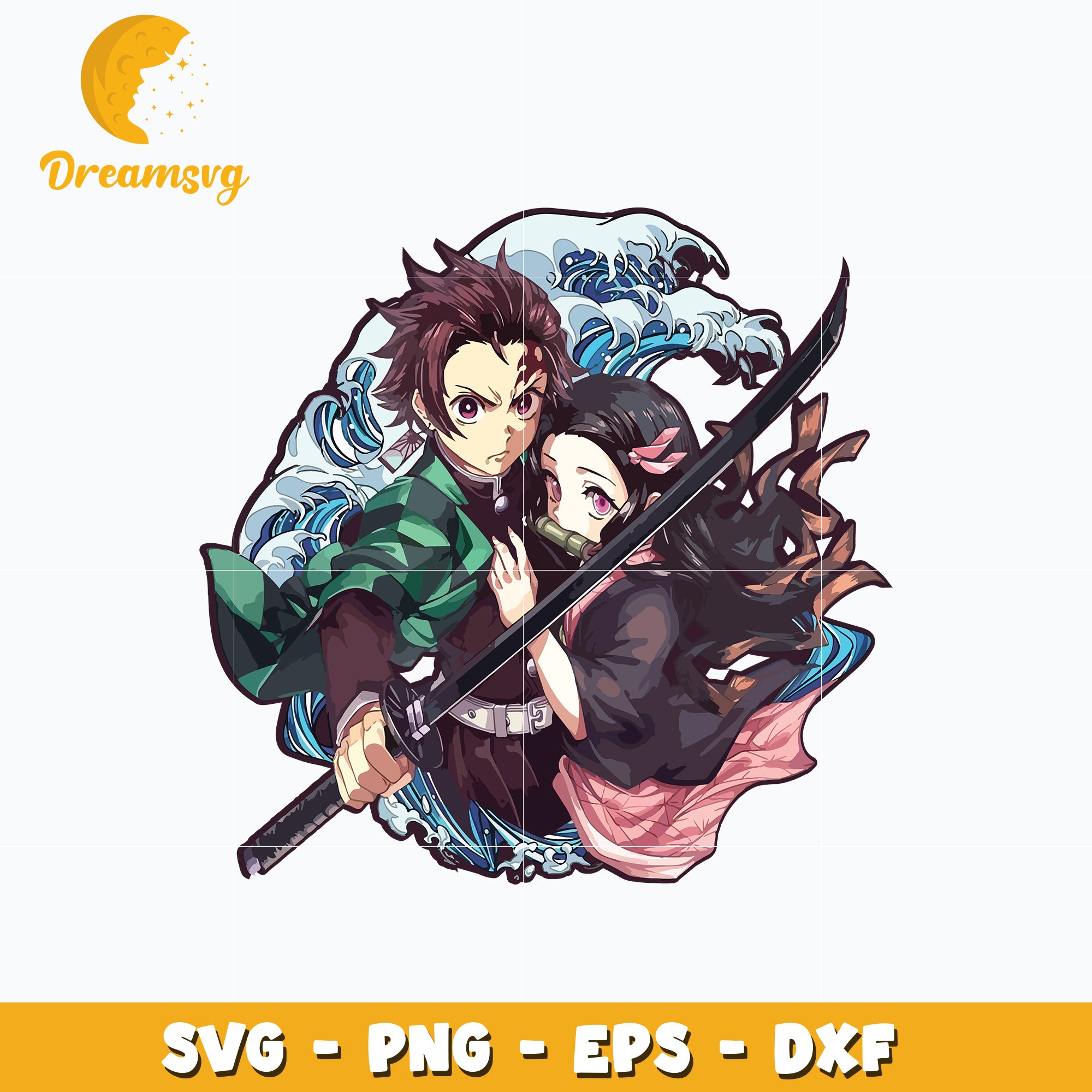 Demon slayer Tanjiro and Nezuko Svg, Anime Svg, Kimetsu no Yaiba Svg –  DreamSVG Store