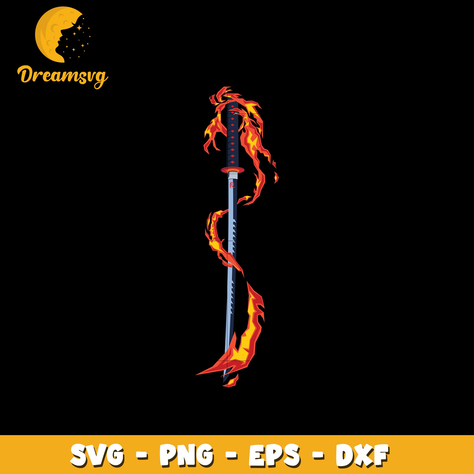 Demon Slayer Tanjiro sword Svg, Kimetsu no Yaiba Svg DreamSVG Store