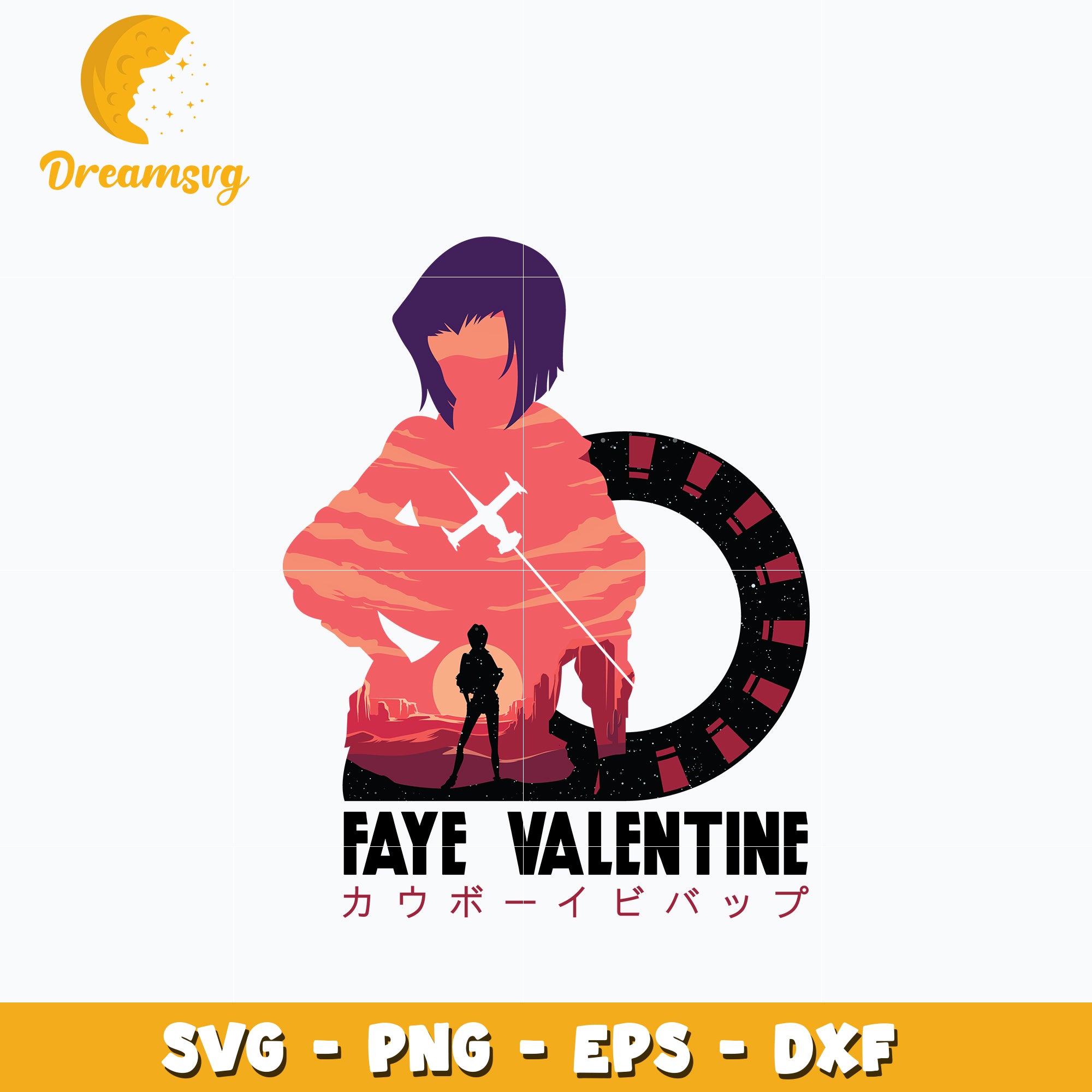 Faye Valentine Svg Cowboy Bebop Svg Anime Design Svg Dreamsvg Store 3004