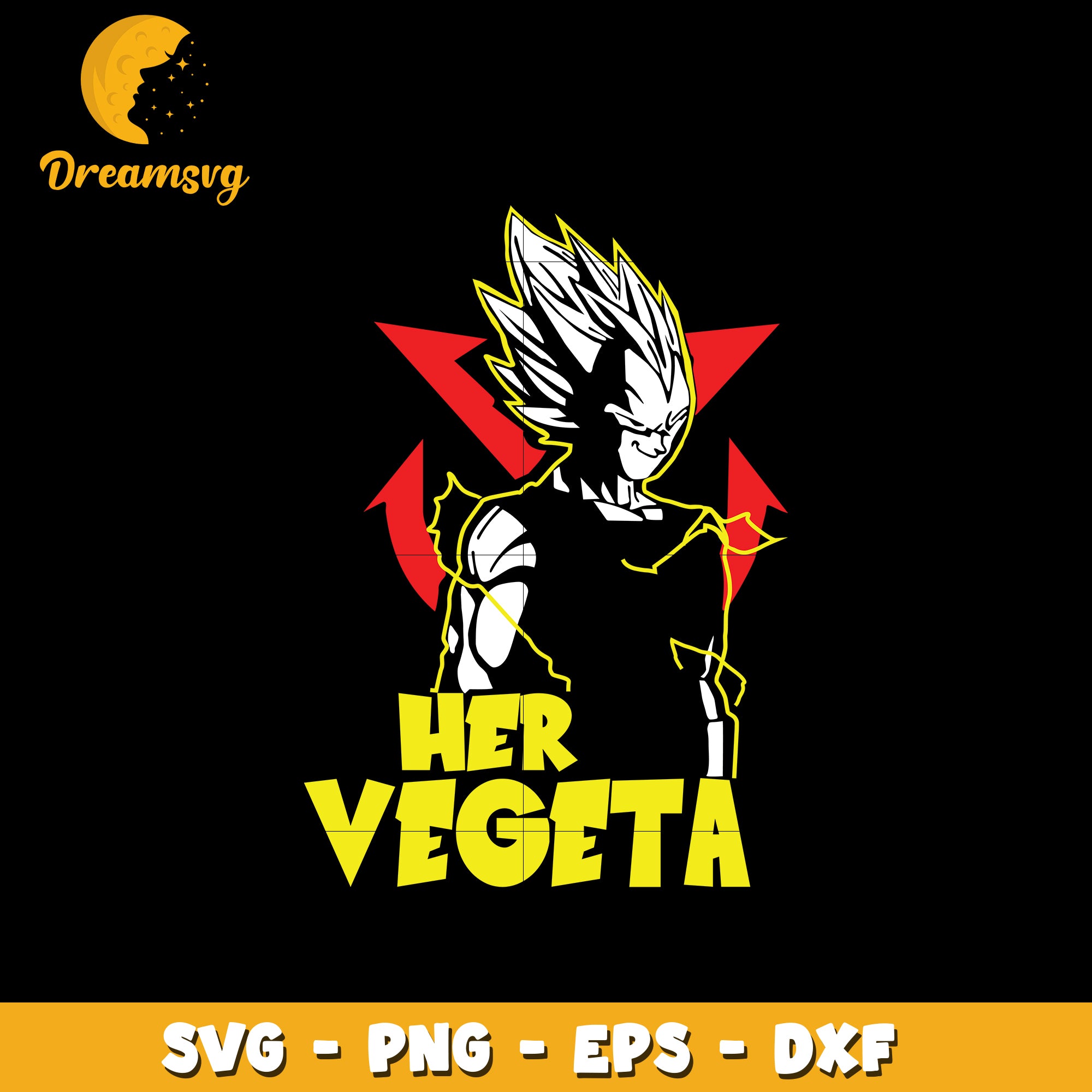 Her Vegeta Svg, Dragon ball Svg – DreamSVG Store