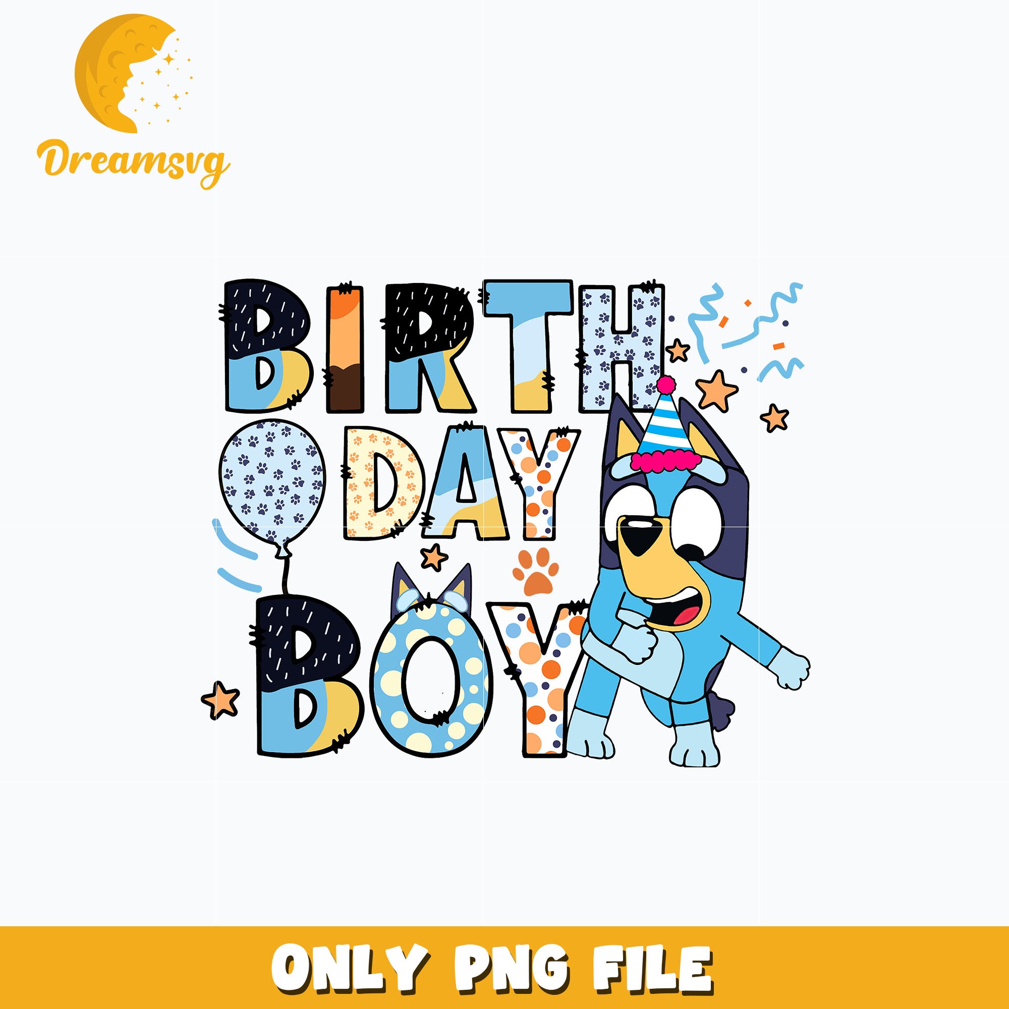 Bluey birthday boy cartoon png – DreamSVG Store