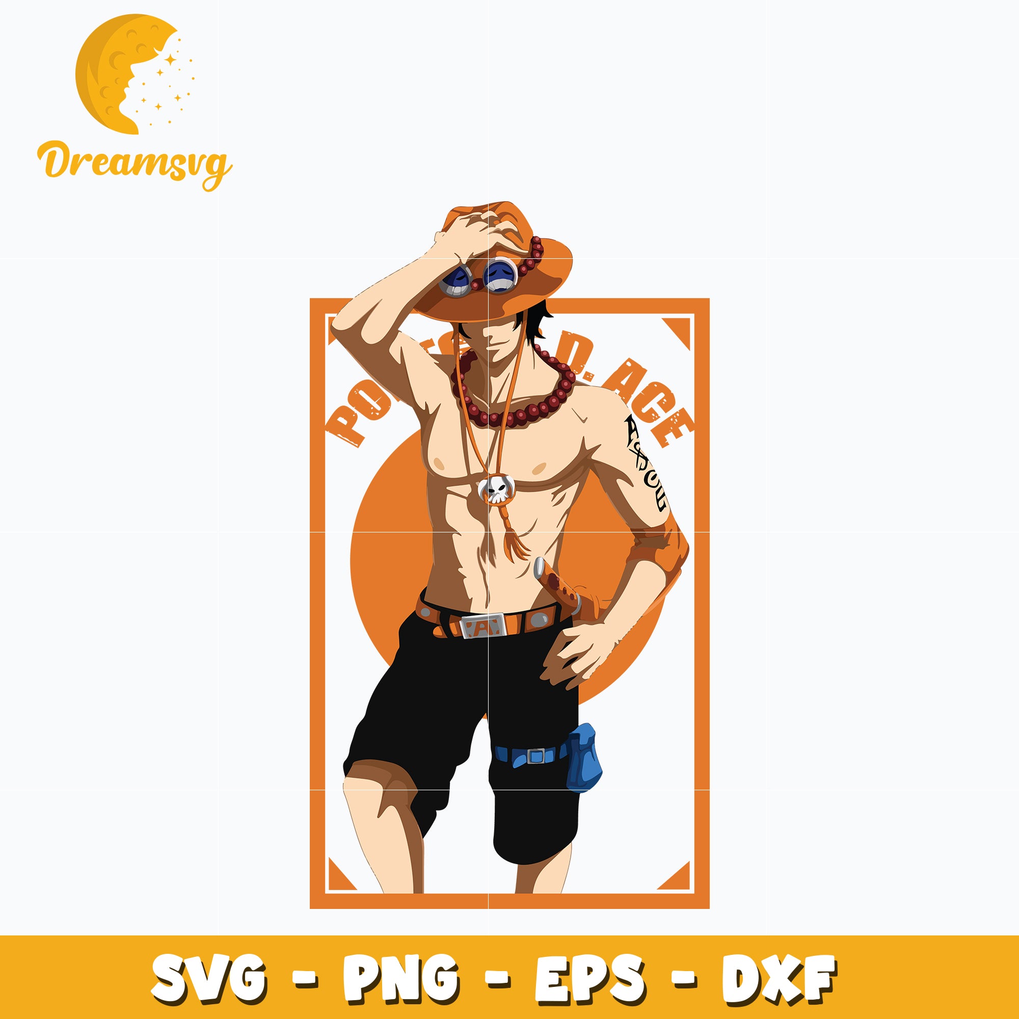 Portgas D. Ace design Svg, Anime Svg, One piece Svg – DreamSVG Store