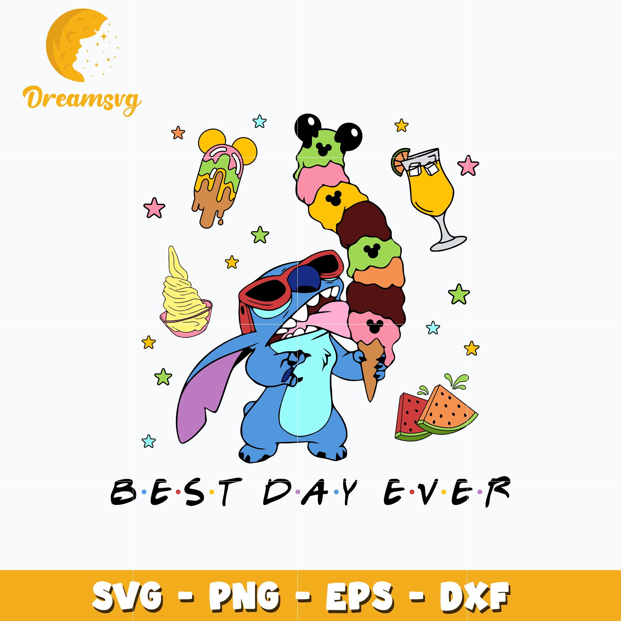 Disney stitch best day ever svg – DreamSVG Store, image size:2000x2000