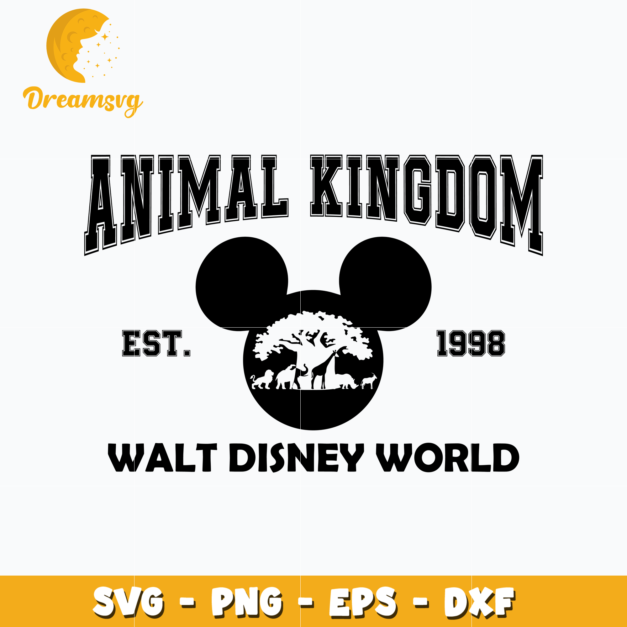 Mickey head animal kingdom est 1998 svg – DreamSVG Store