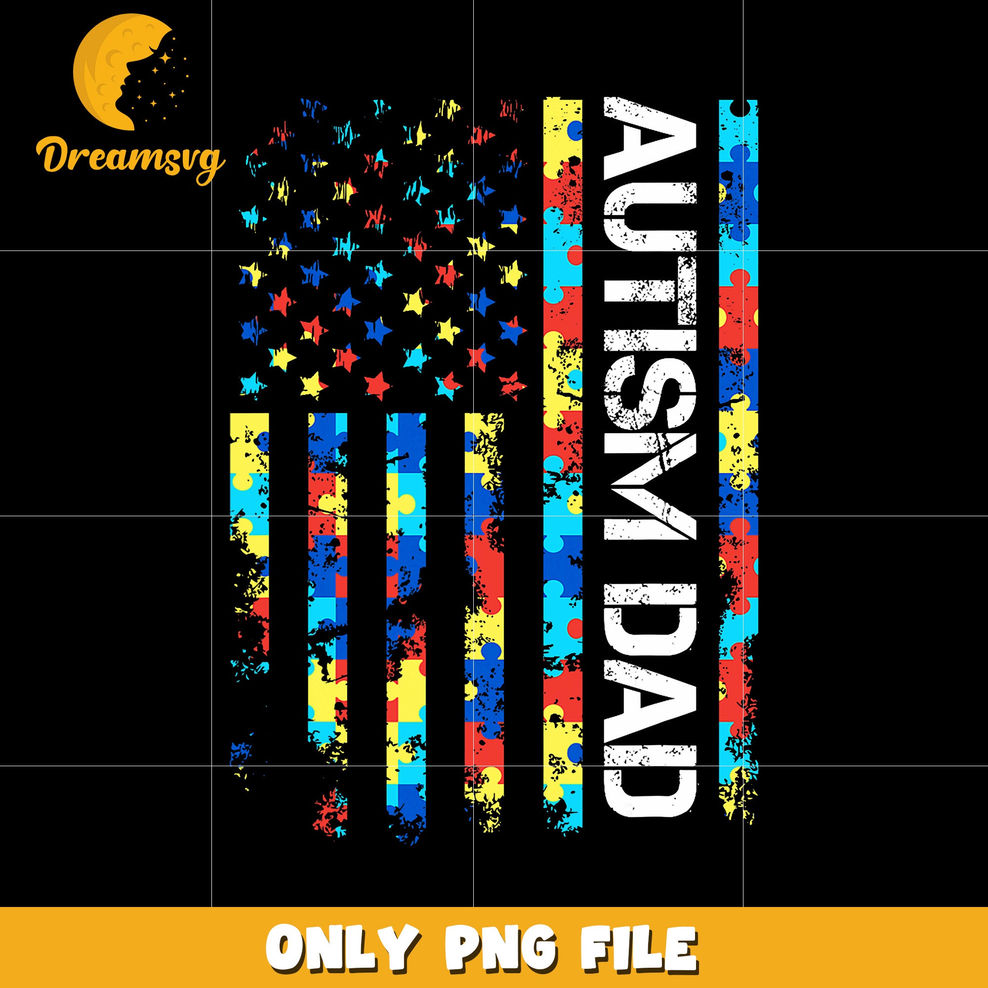 Autism dad with America flag png, autism dad png, America flag png