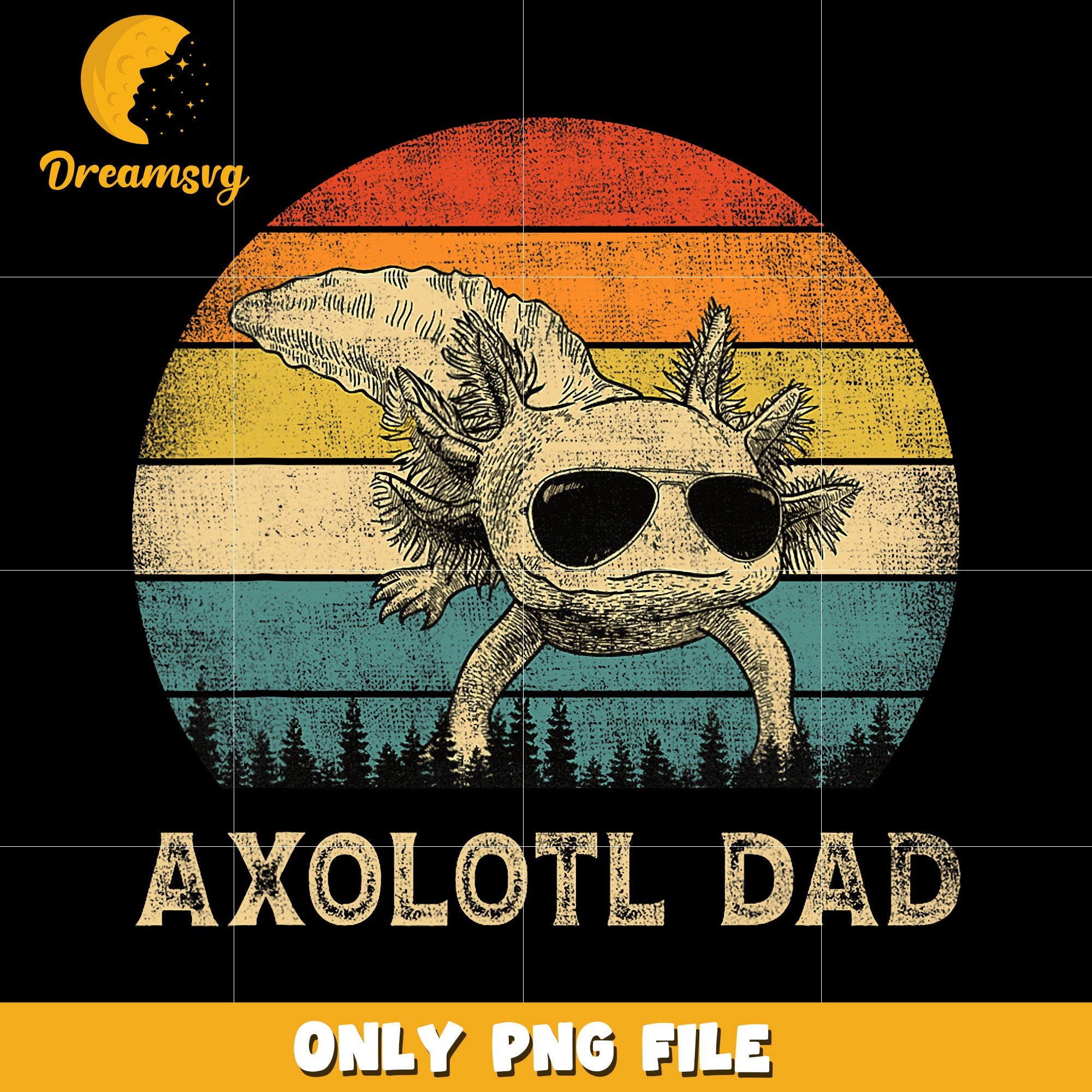 Axolotl dad vreative design png, axolotl png, funny animal png