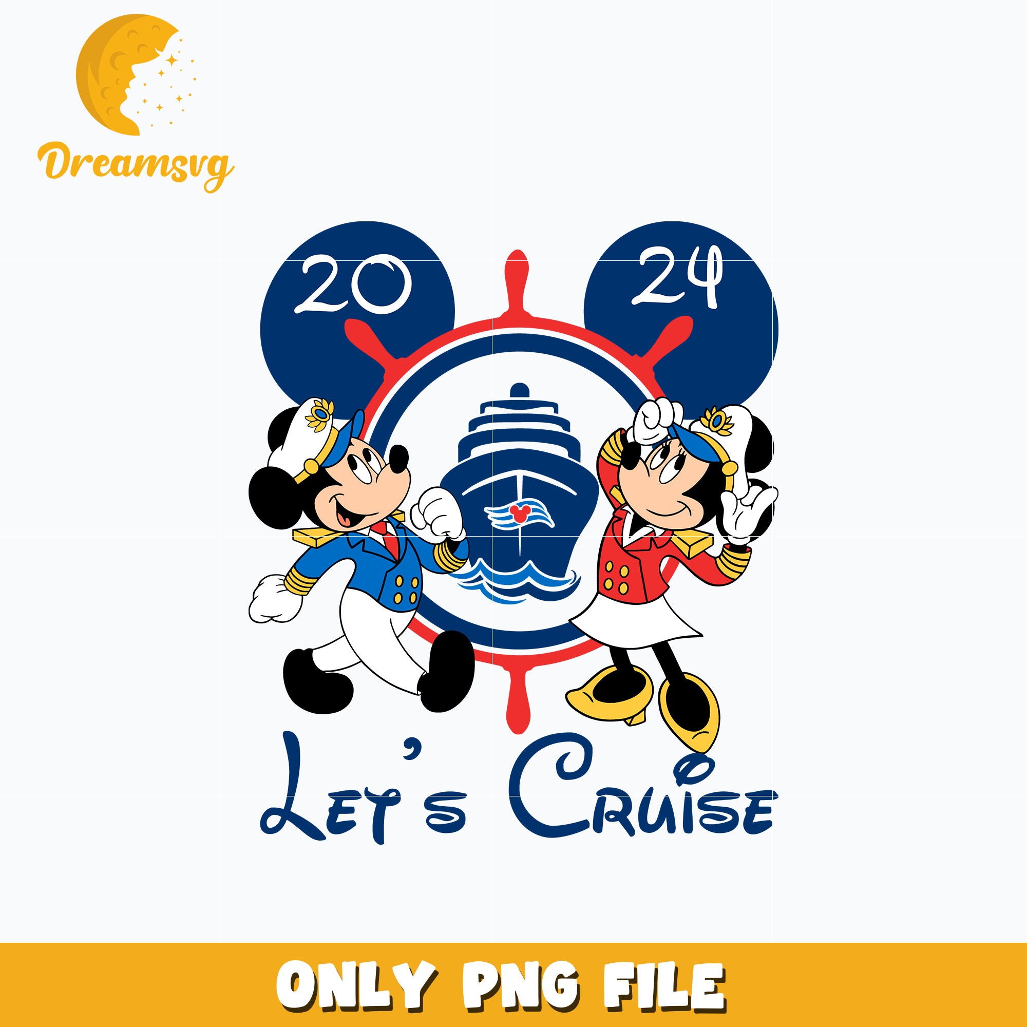 Mickey mouse couple let's cruise 2024 png DreamSVG Store