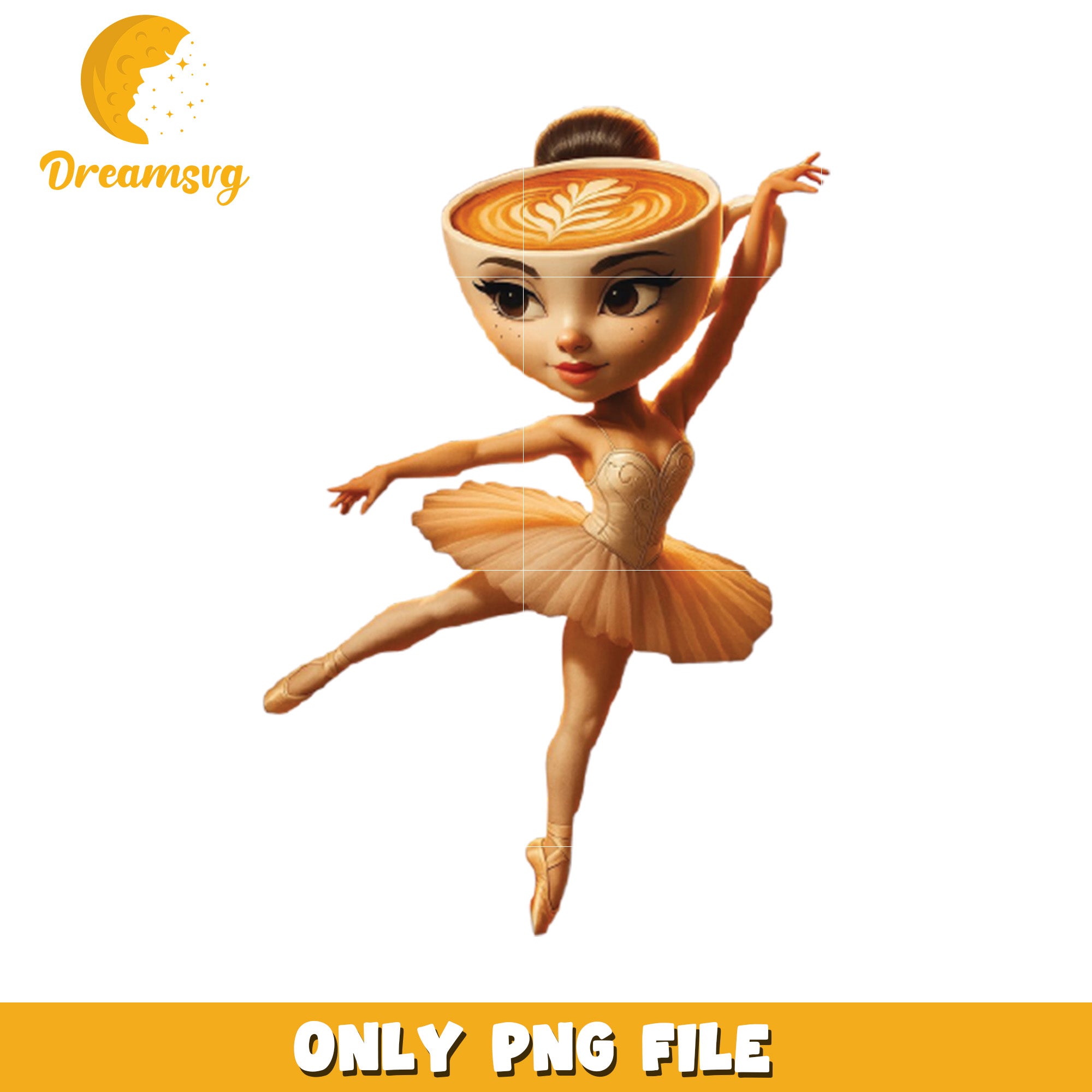 Ballerina cappuchina design png, funny brainrot png, brainrot toys png