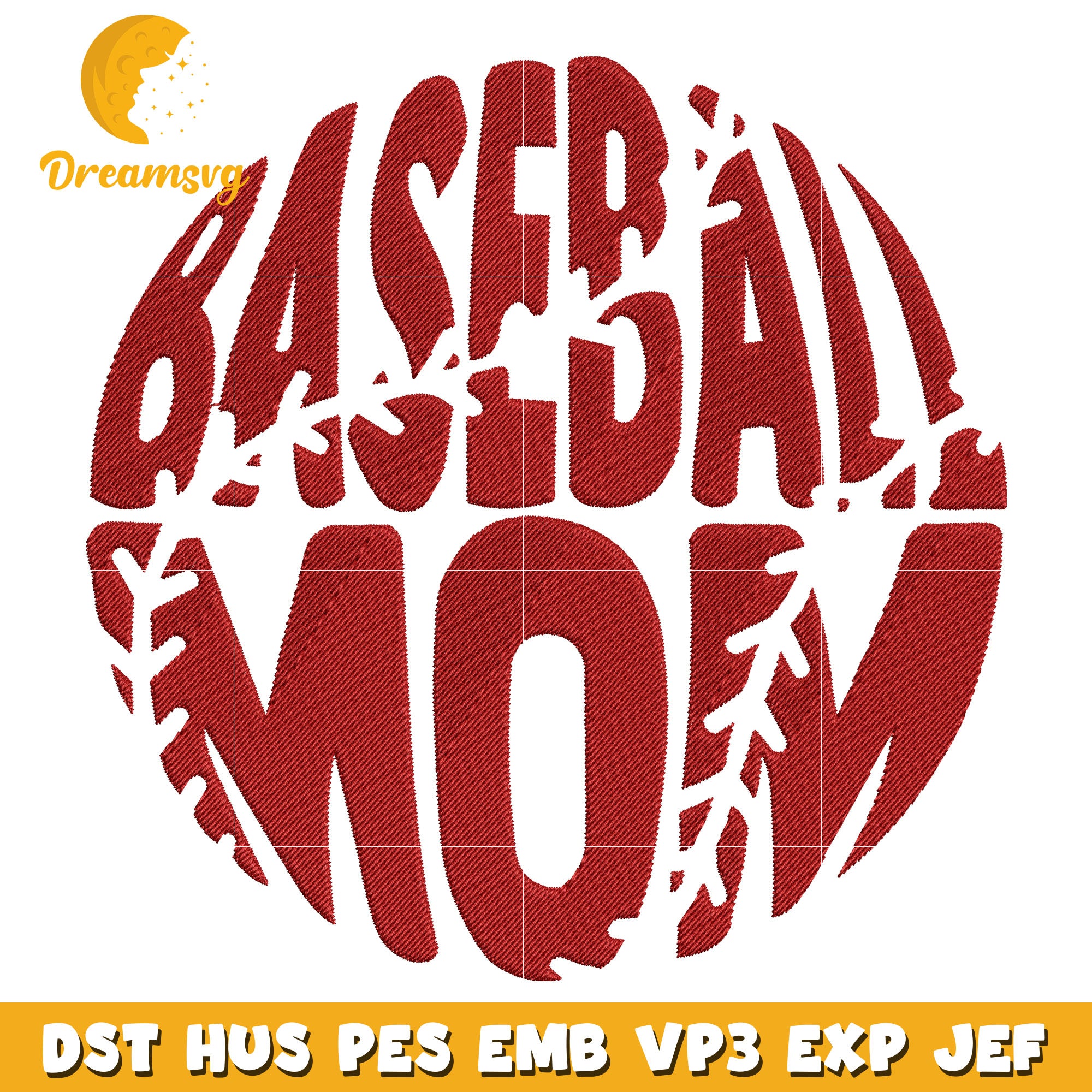 Baseball Mom embroidery design DreamSVG Store