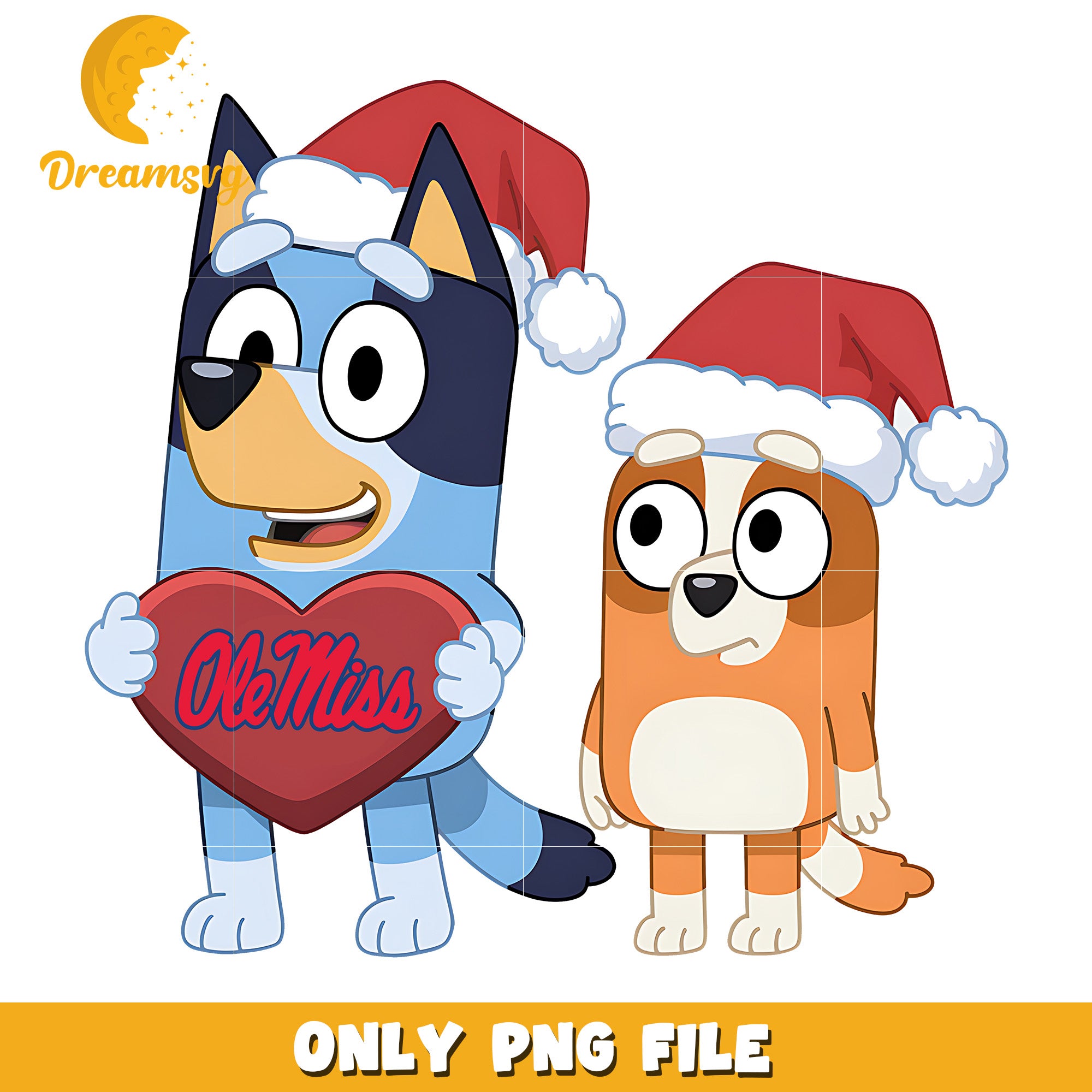 Bluey and Bingo logo heart png, Mississippi Rebels png, ncaa png
