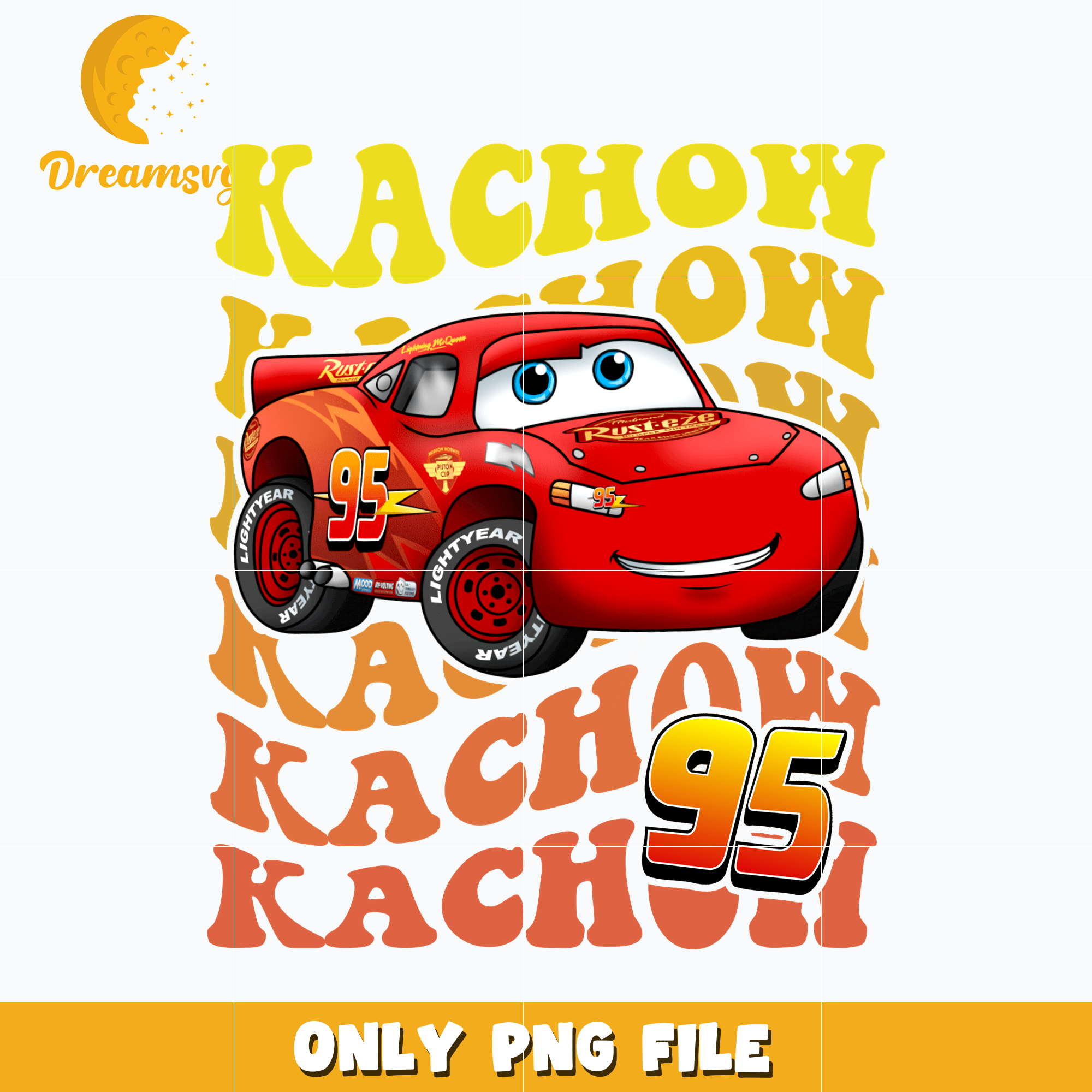 Lightning McQueen 95 ka chow png DreamSVG Store