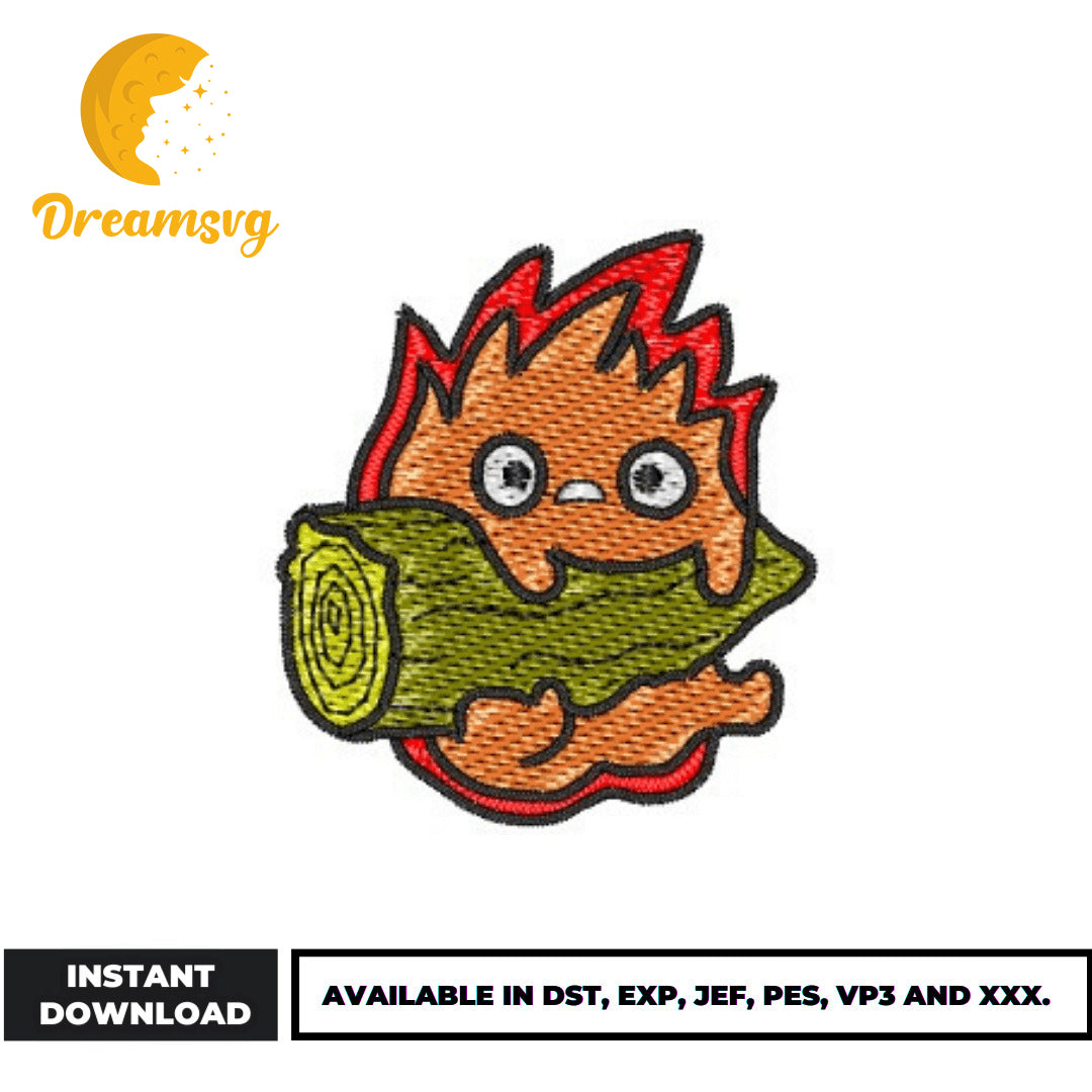 Calcifer embroidery design – DreamSVG Store
