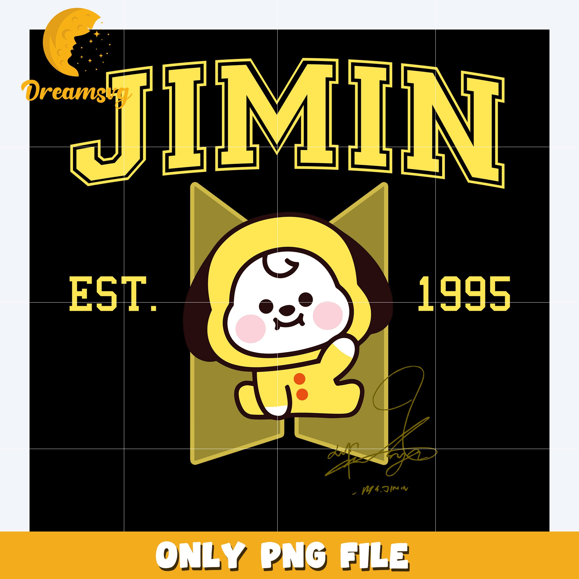 Chimmy jimin mascot character design png, bt21 png, bt21 plushies