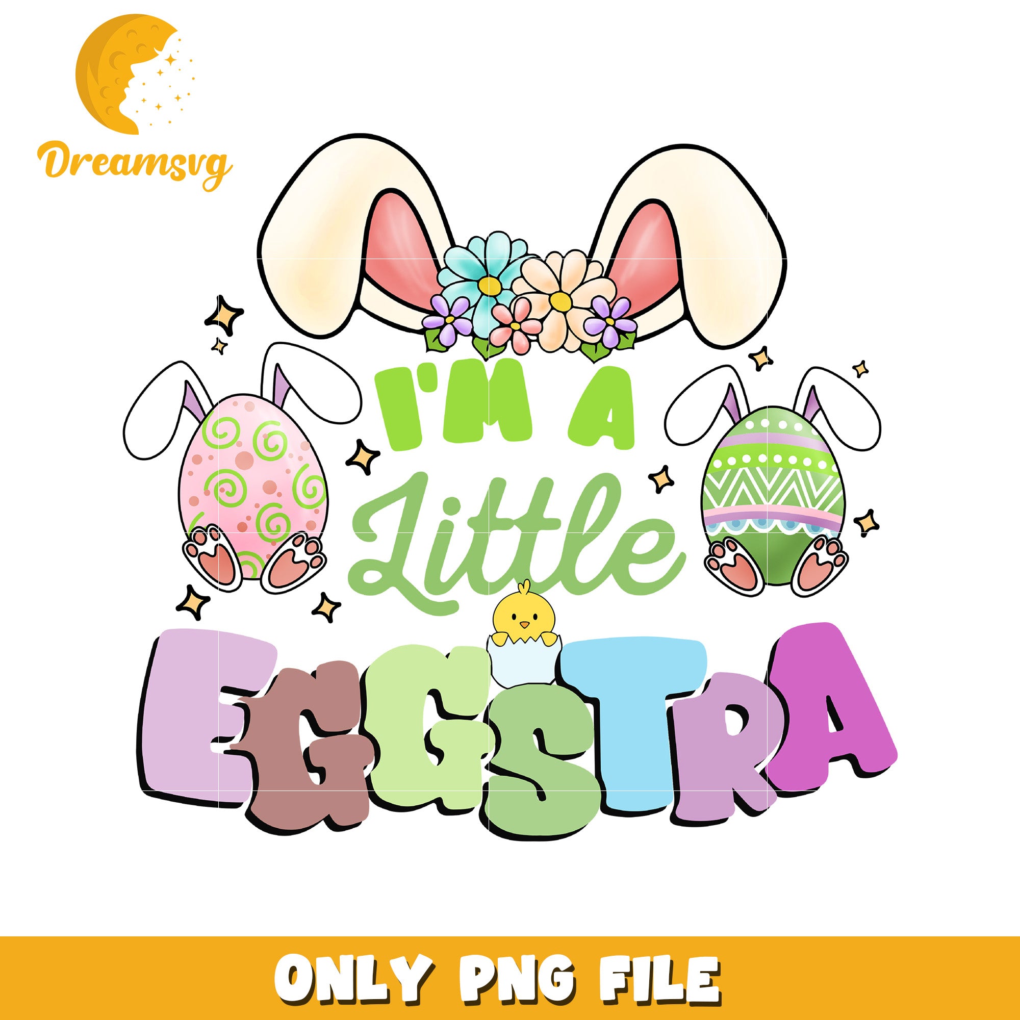 Cute Little Eggstra Easter PNG Design for Kids Fun – DreamSVG Store