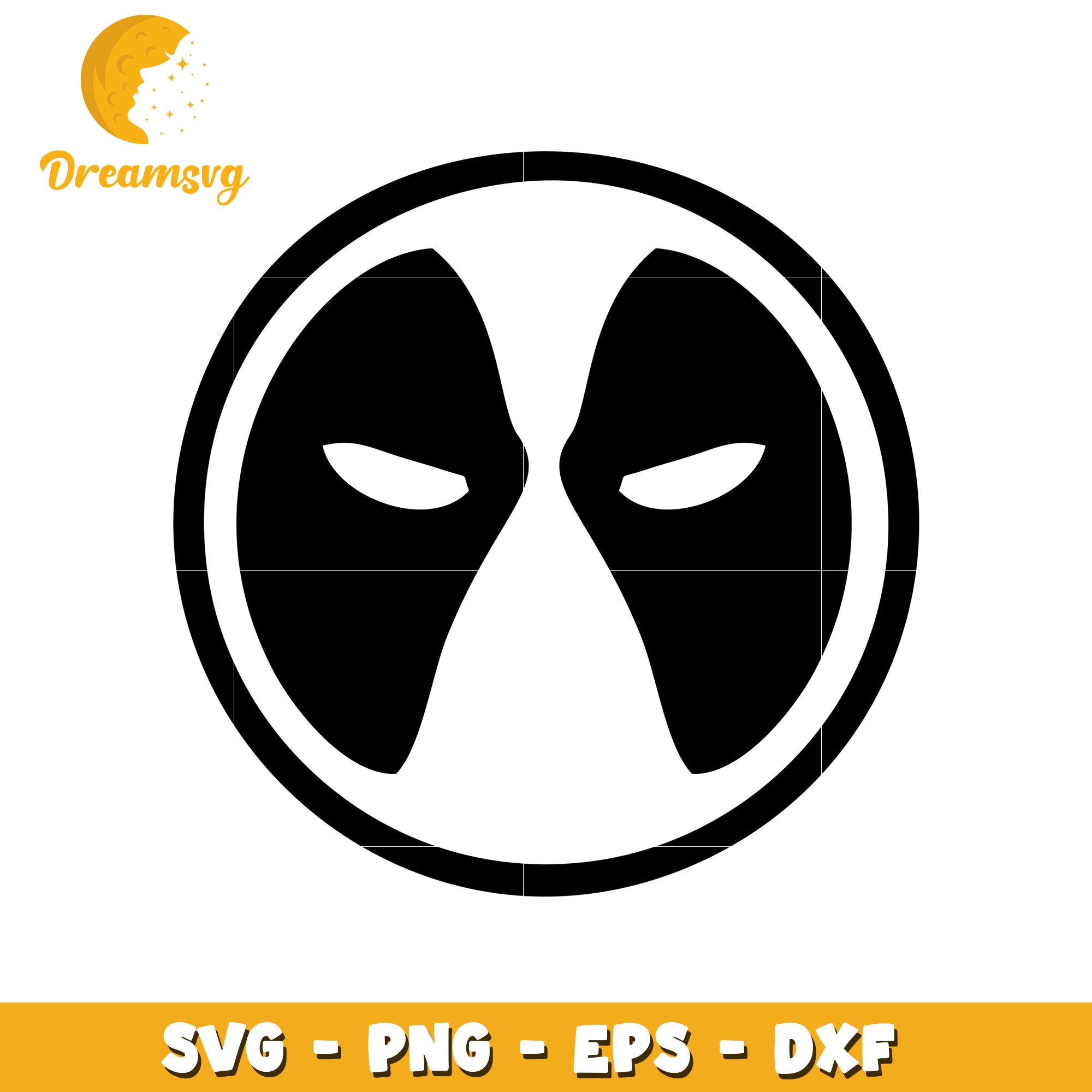 Deadpool Mask SVG PNG, Printable design for crafts DreamSVG Store