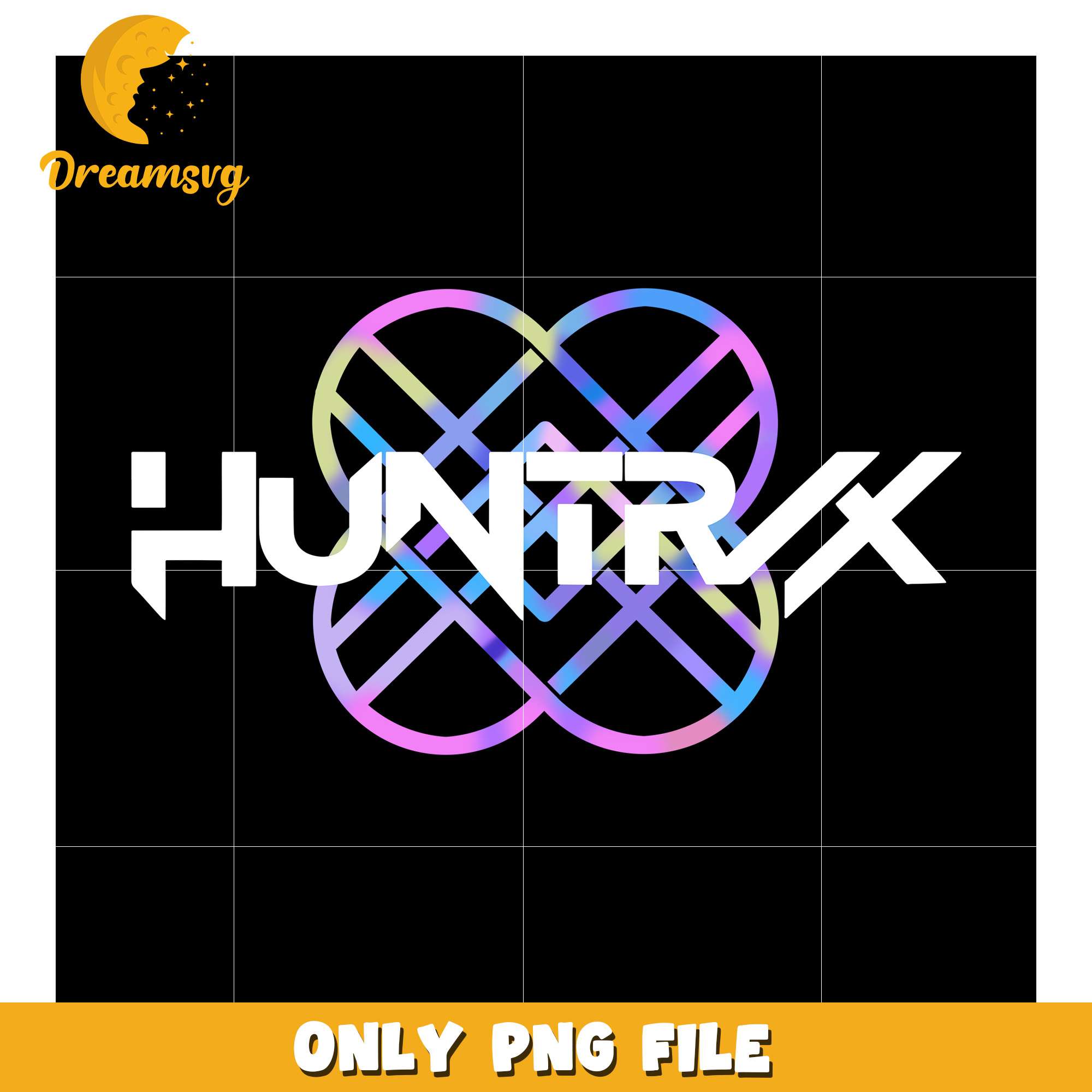 Design of huntrix logo png, cartoon fighter png, kpop hero team png