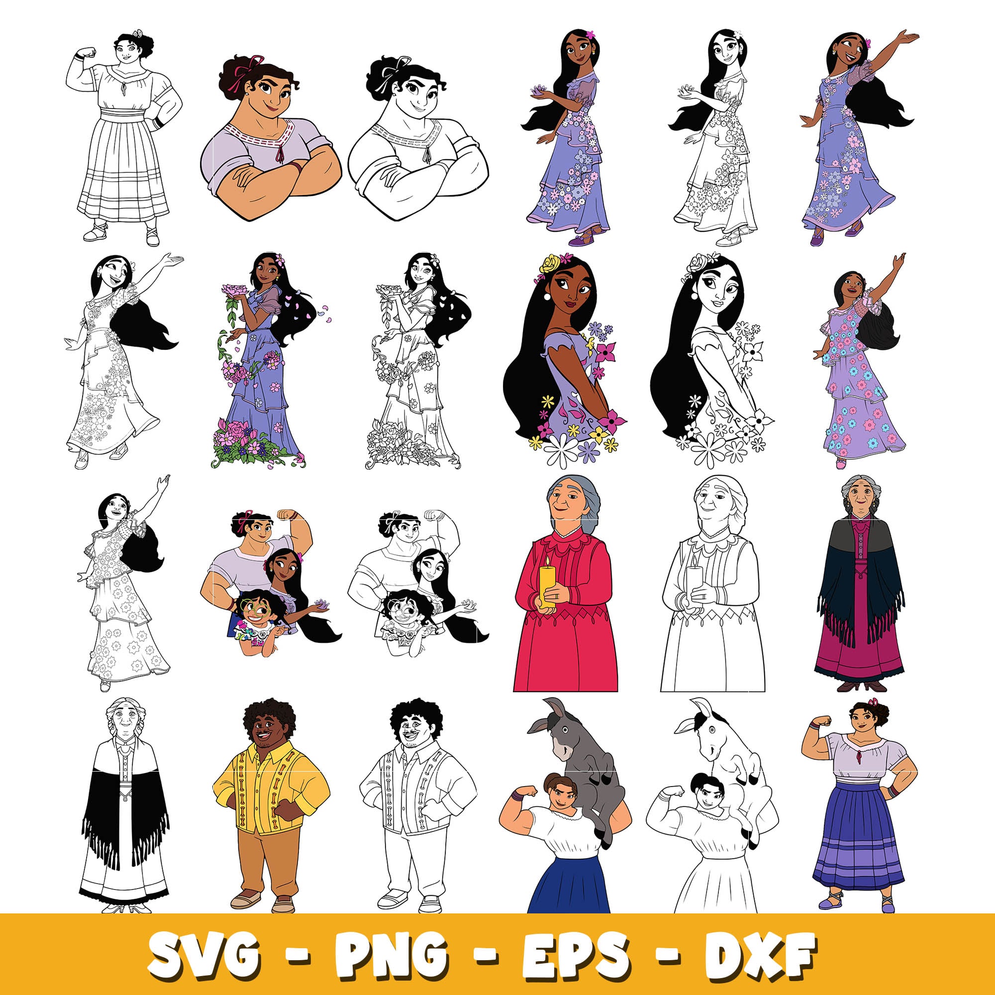 Bundle  Mirabel Encanto bundle svg,  Disney cartoon svg, Digital download