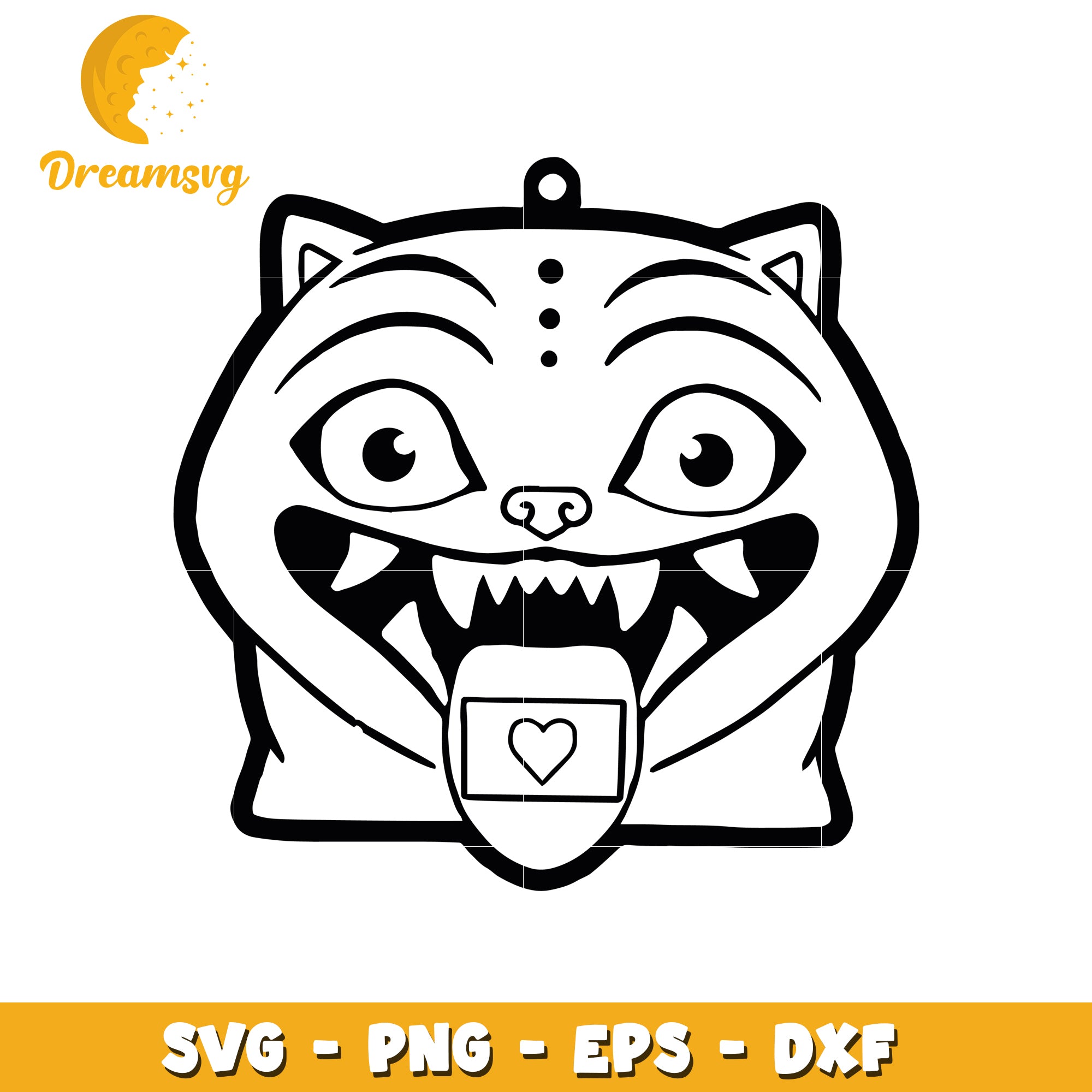 Funny lucky tiger head svg, huntrix derpy tiger svg, funny kpop tiger svg