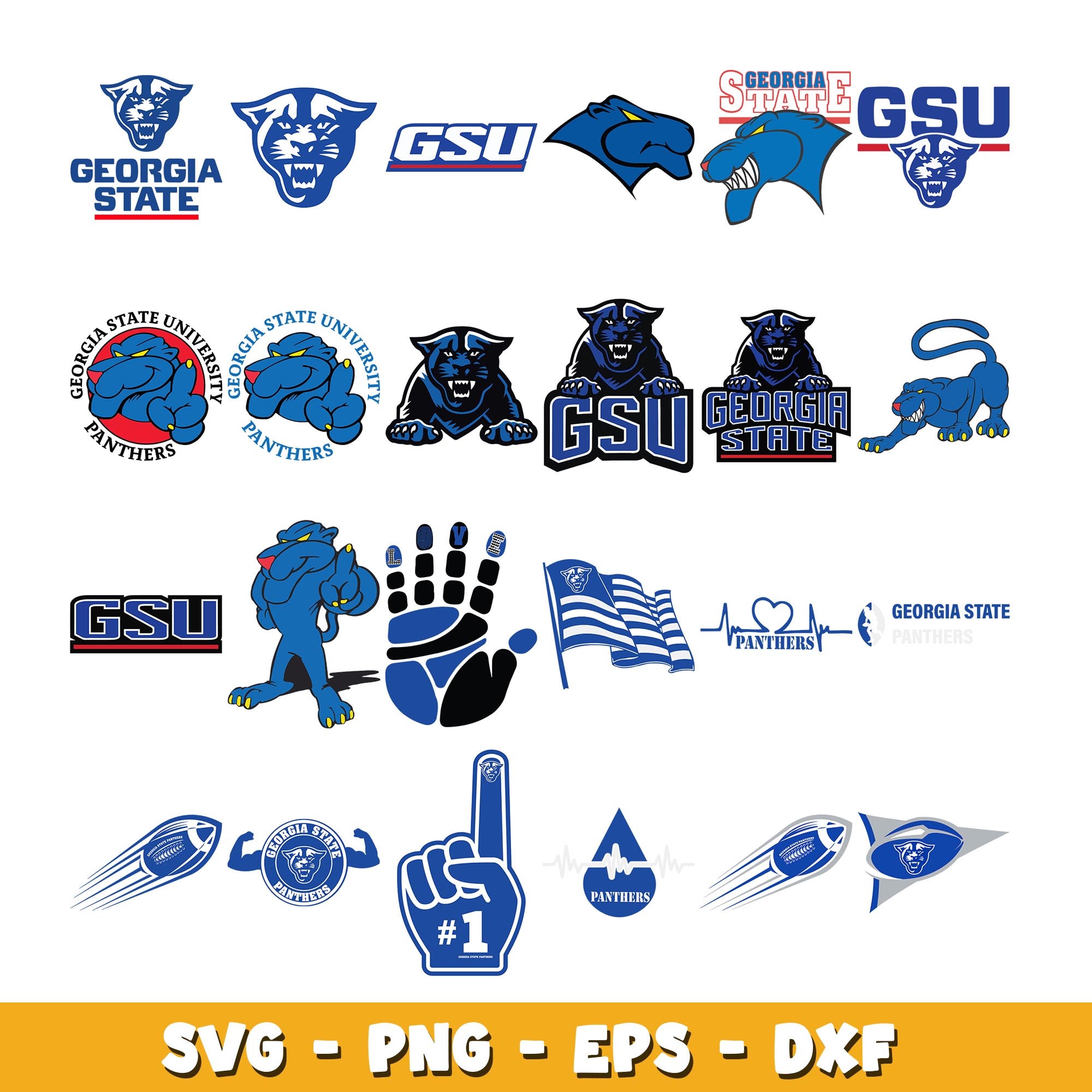 State Panthers Bundle svg, State logo svg, ncaa svg