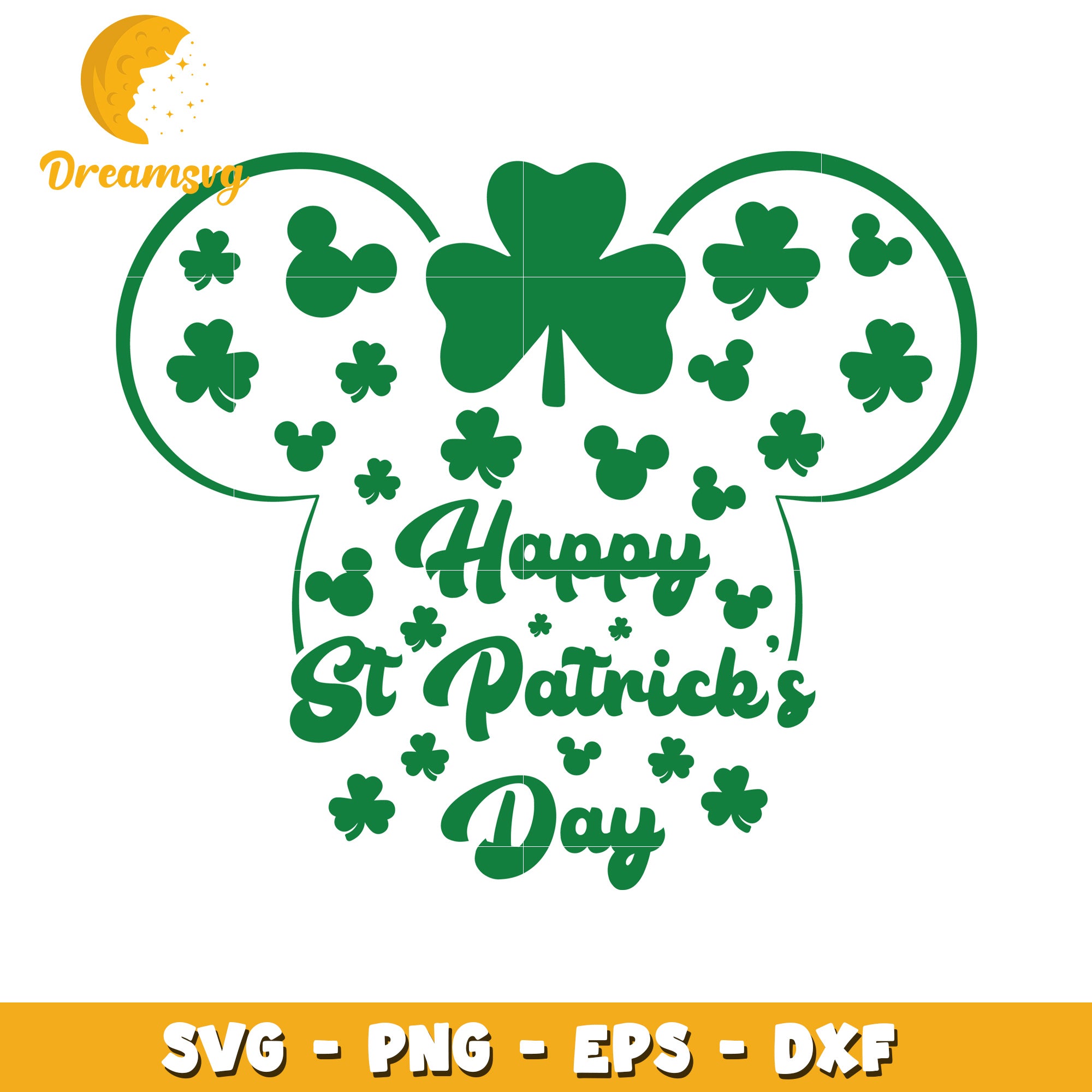 Happy St Patricks Day SVG Mickey Mouse
