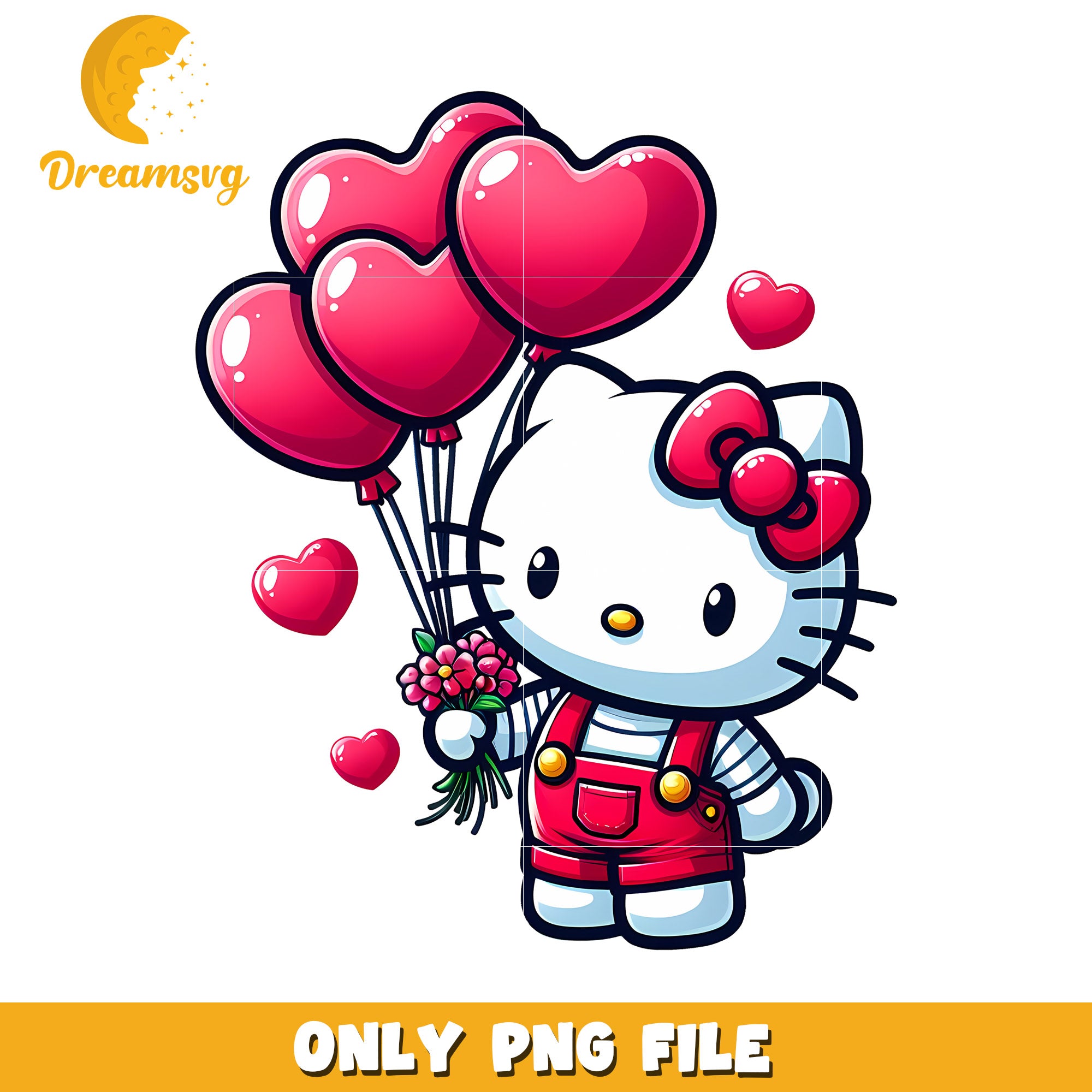 Hello Kitty Valentine PNG Cute Clipart – DreamSVG Store