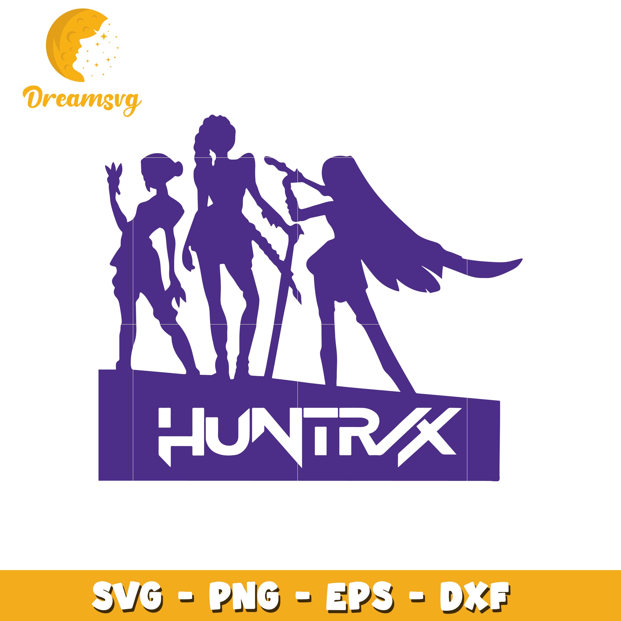 Huntrix black design svg, demon hunters svg, kpop band svg
