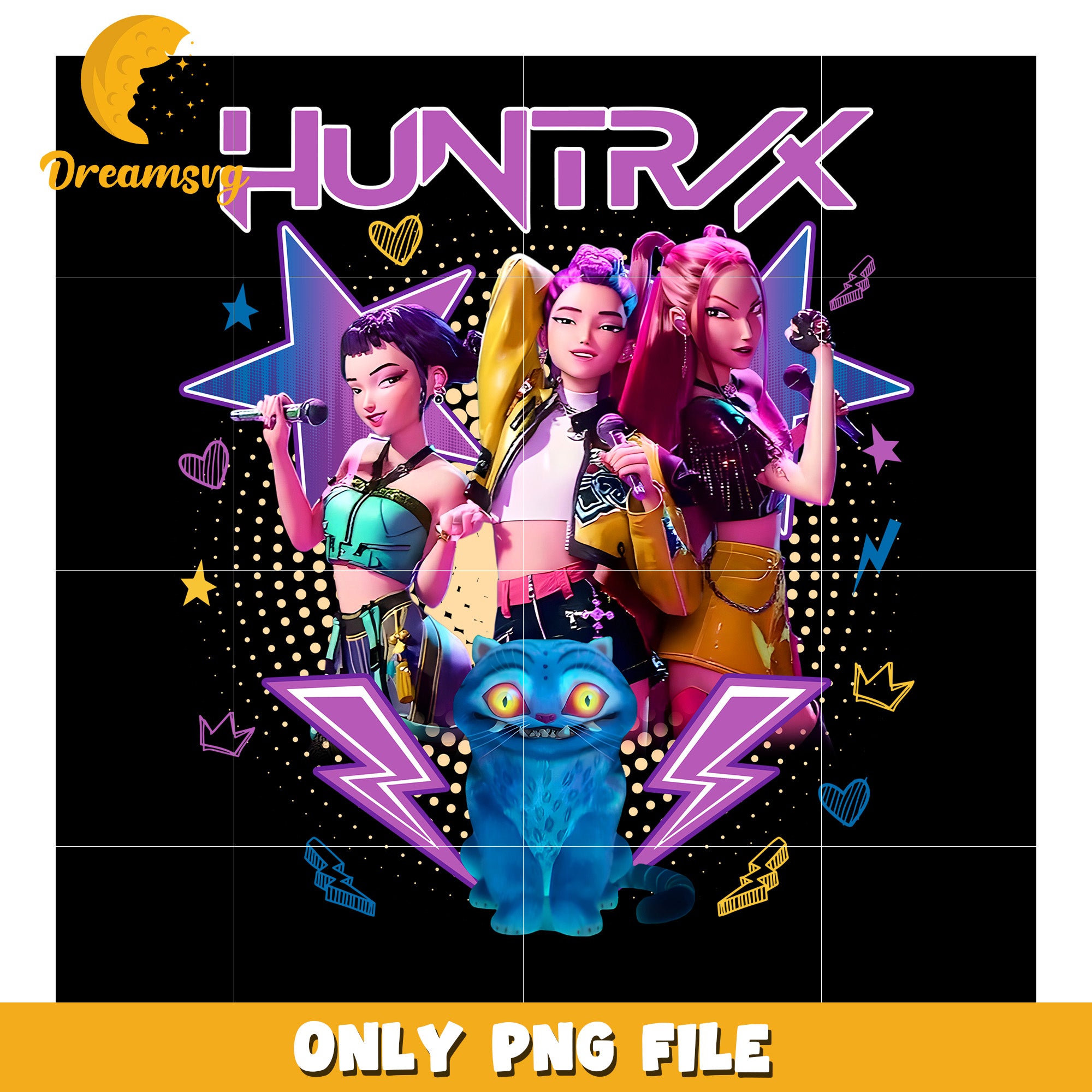 Huntrix members png, demon hunters png, huntrix and saja png