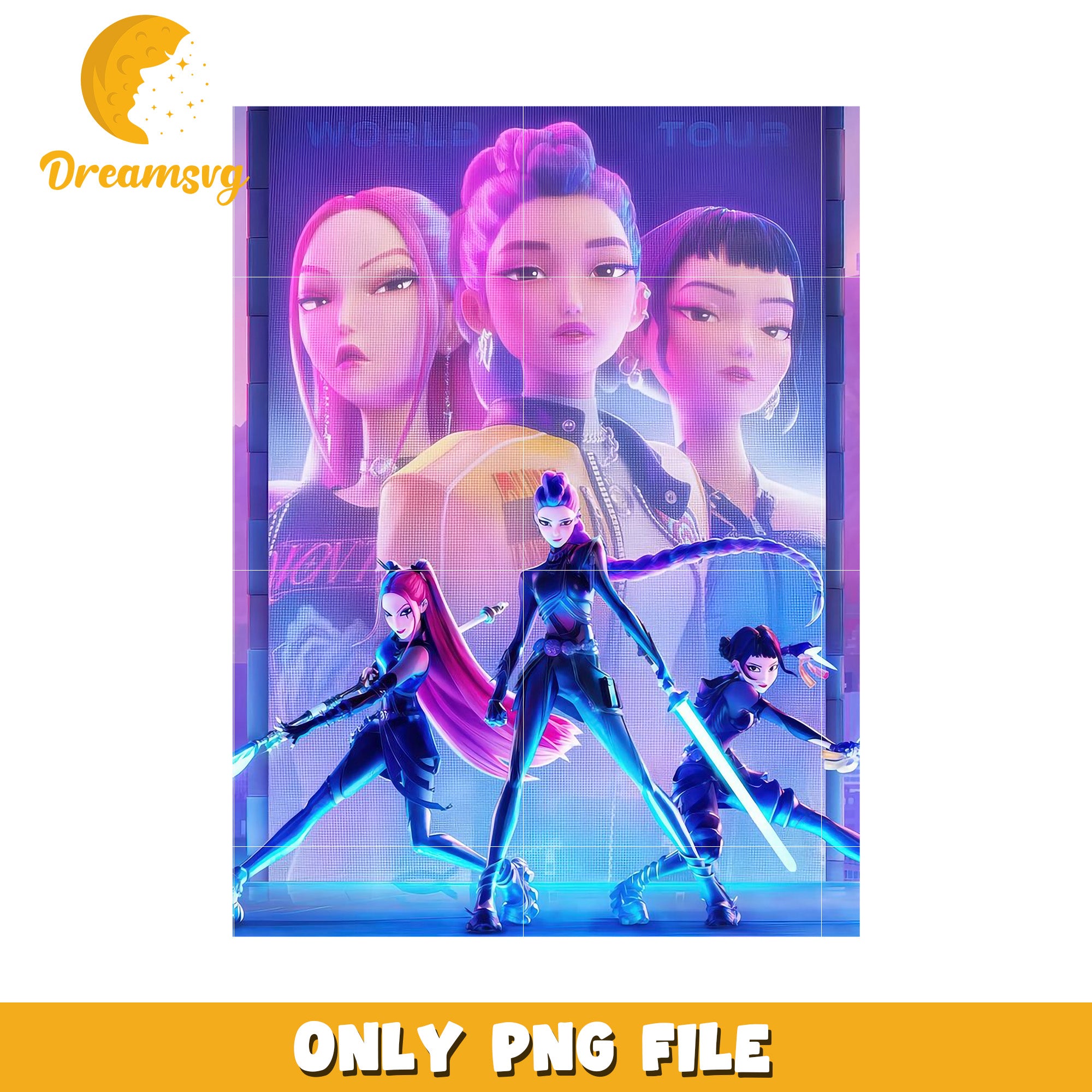 Huntrix rumi mira and zoey png, kpop band manhwa png, huntrix png