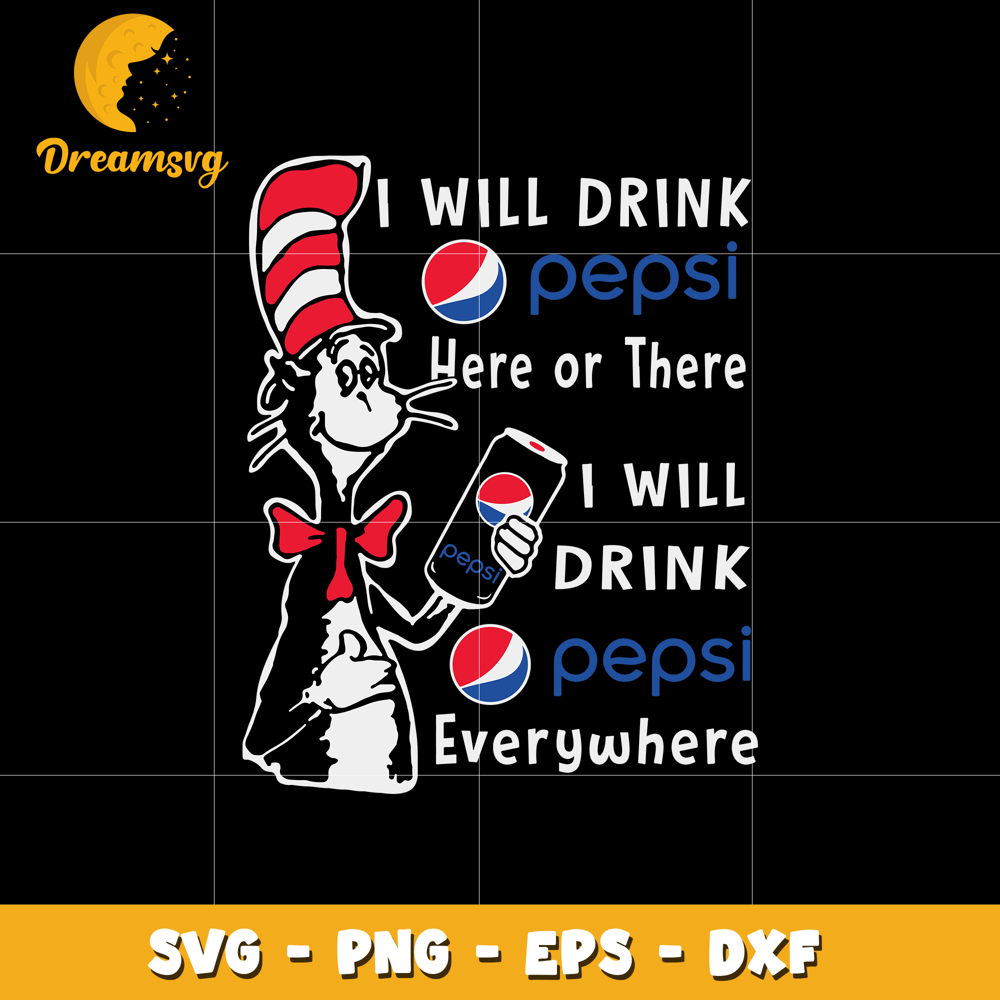 AVAILABLE) Dr Seuss I Will Drink Dr Pepper Here Or There Tumbler