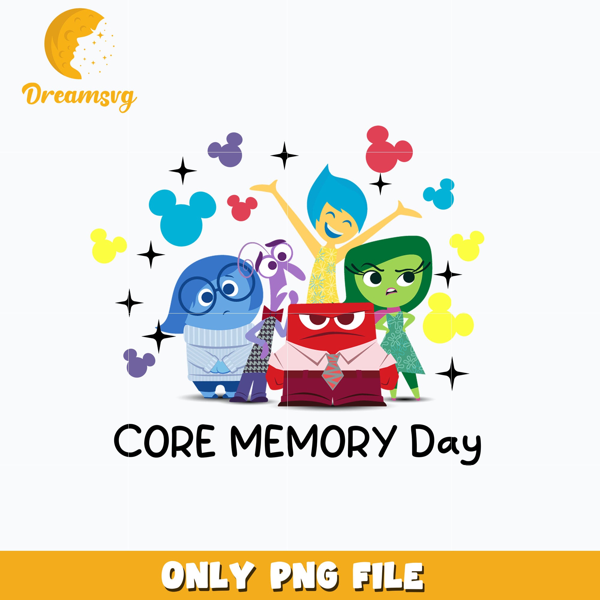 Inside Out Core Memory Day png, digital download DreamSVG Store