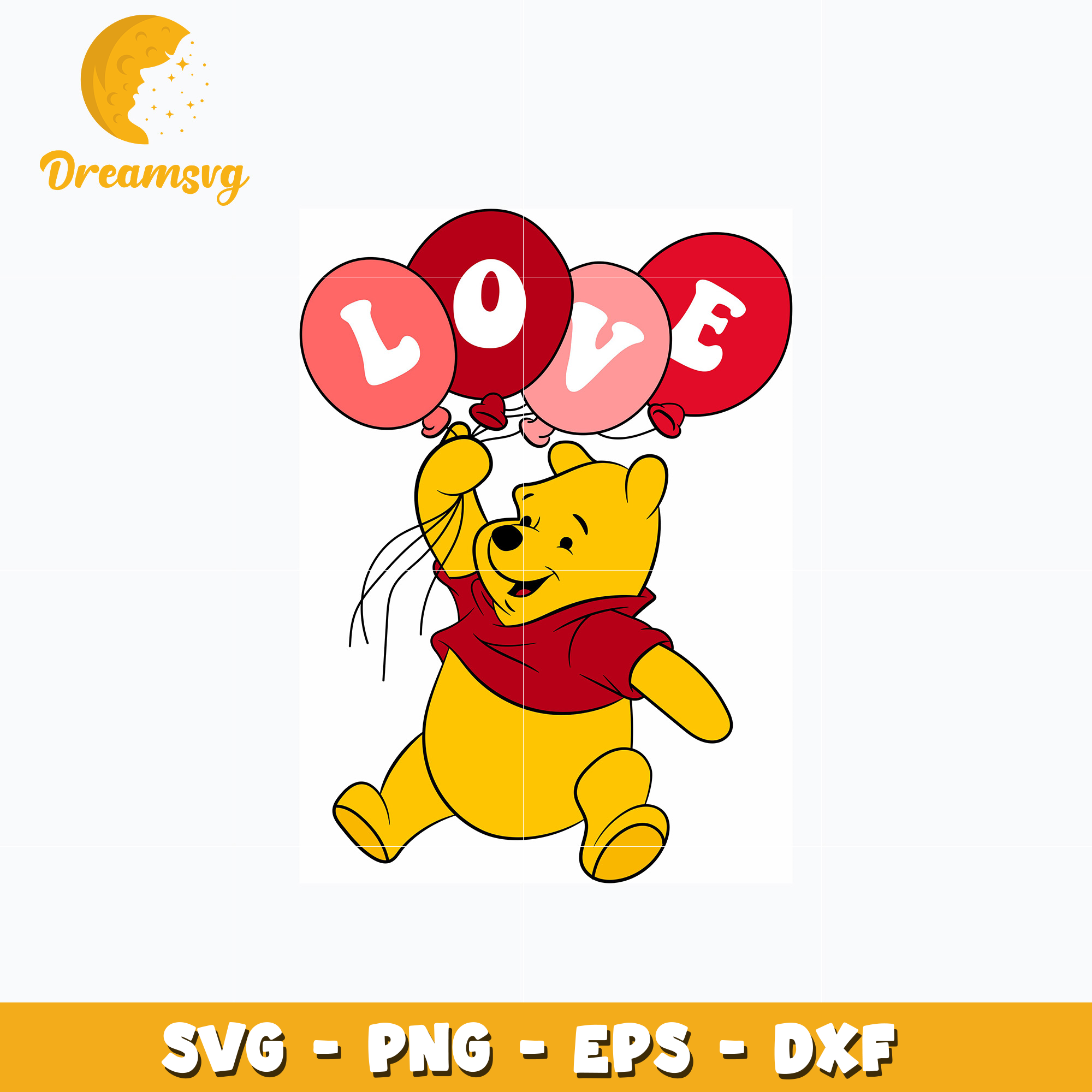 Love Winnie The Pooh Valentine Svg Dreamsvg Store