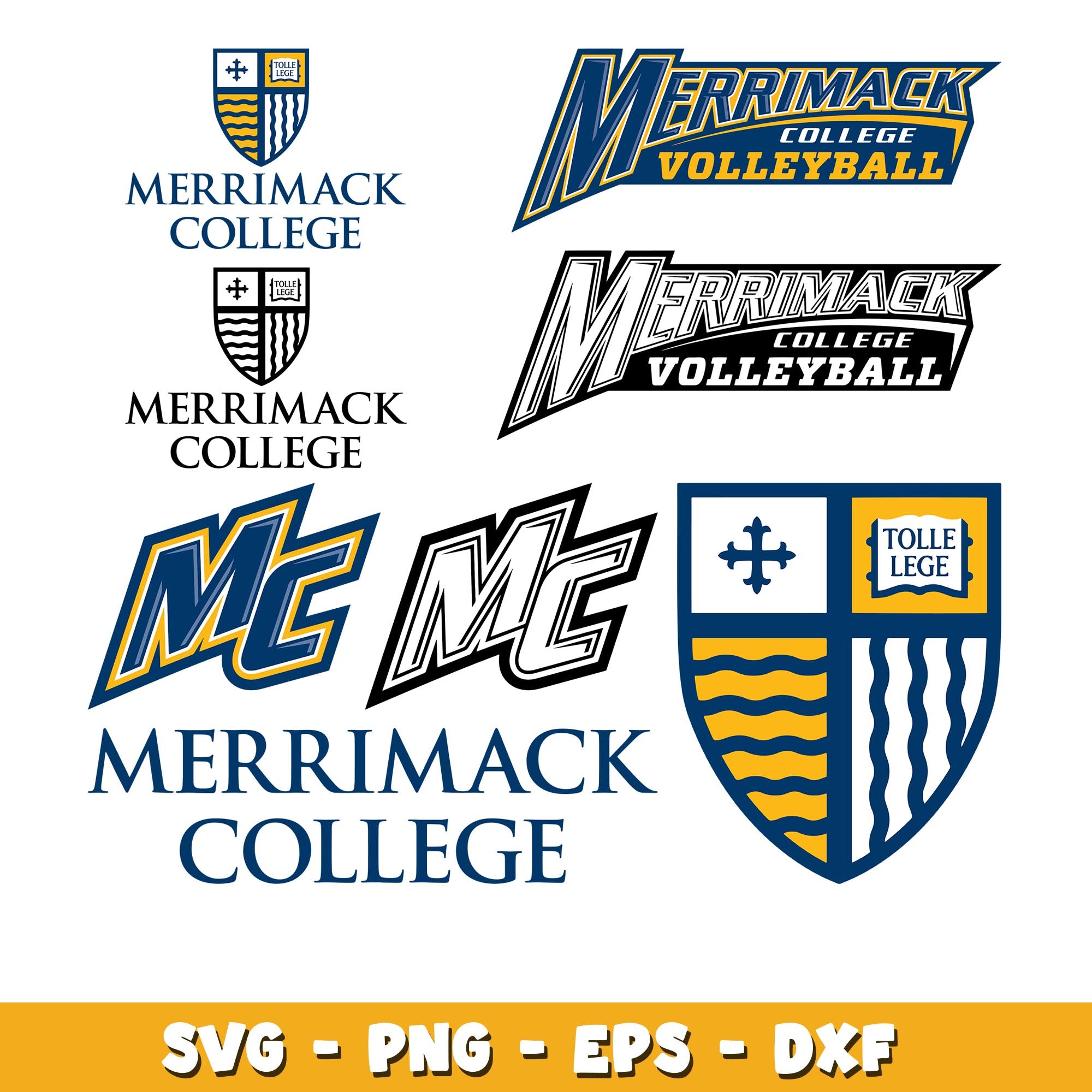 Merrimack Warriors Bundle svg, Merrimack Warriors logo svg, ncaa svg