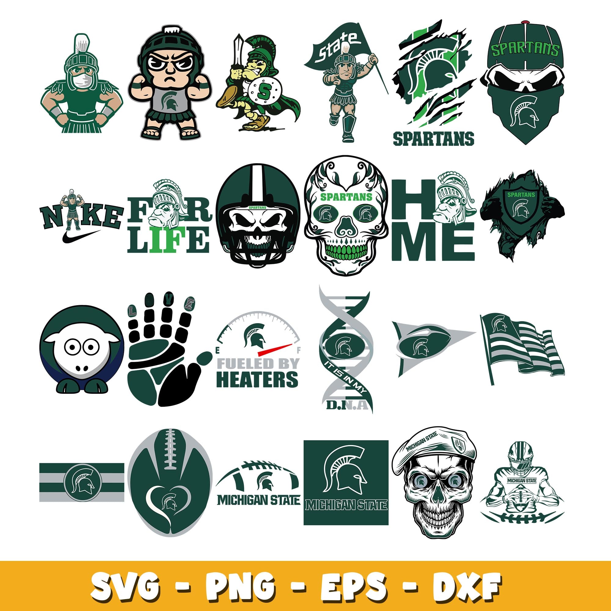 Logo Michigan State Spartans Bundle svg, Michigan State Spartans logo ...