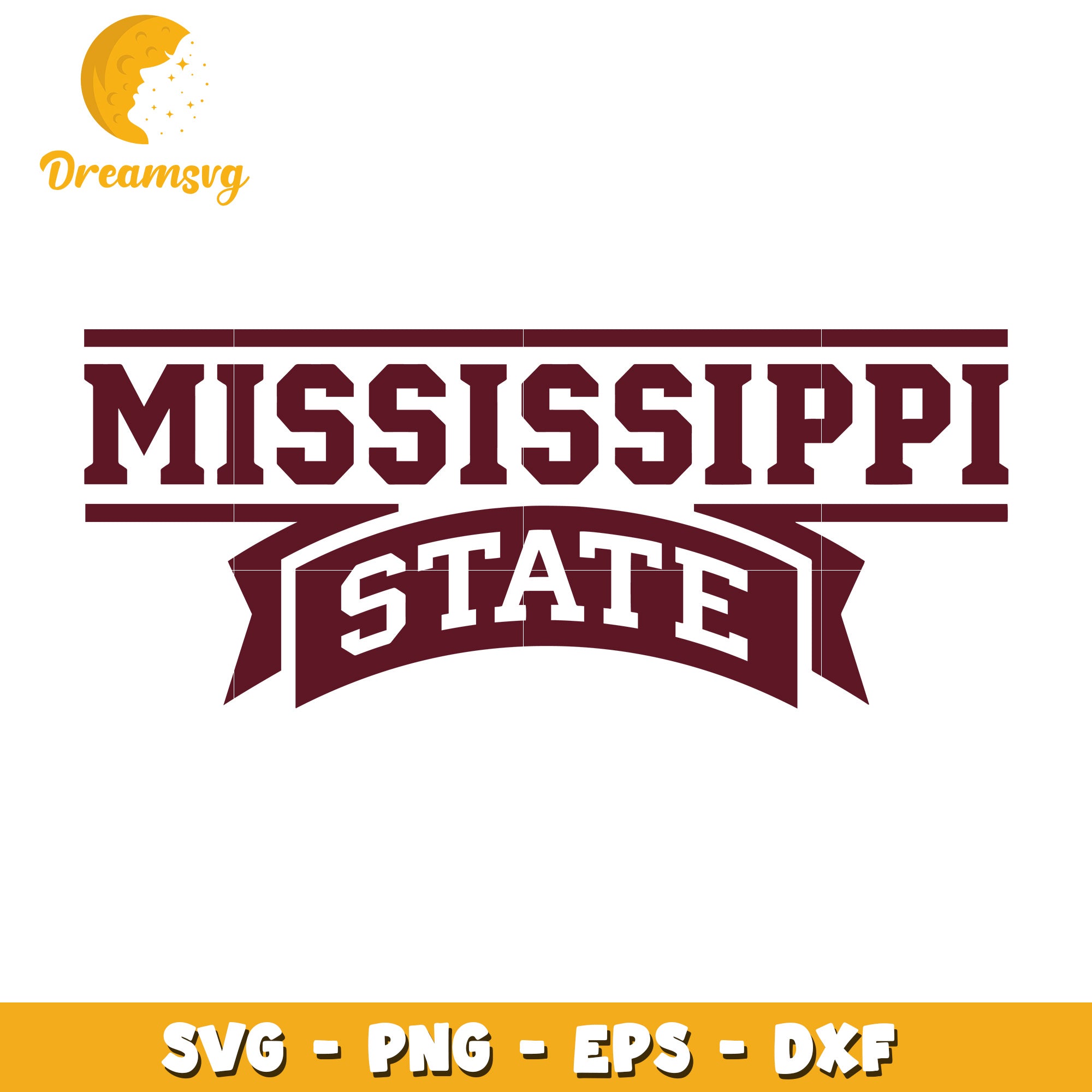 Mississippi State SVG Cut File DreamSVG Store