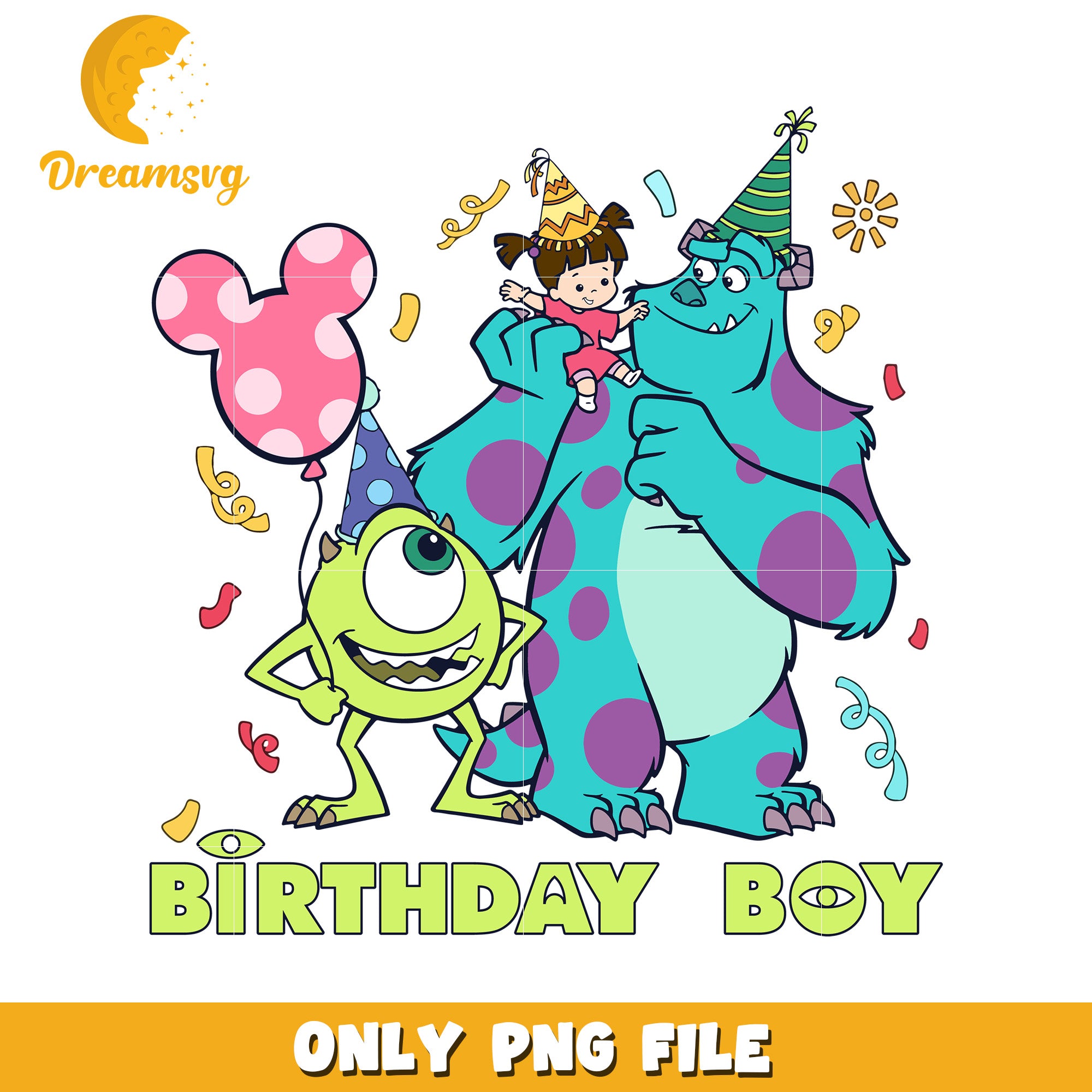 Monsters Inc Birthday Boy PNG – DreamSVG Store