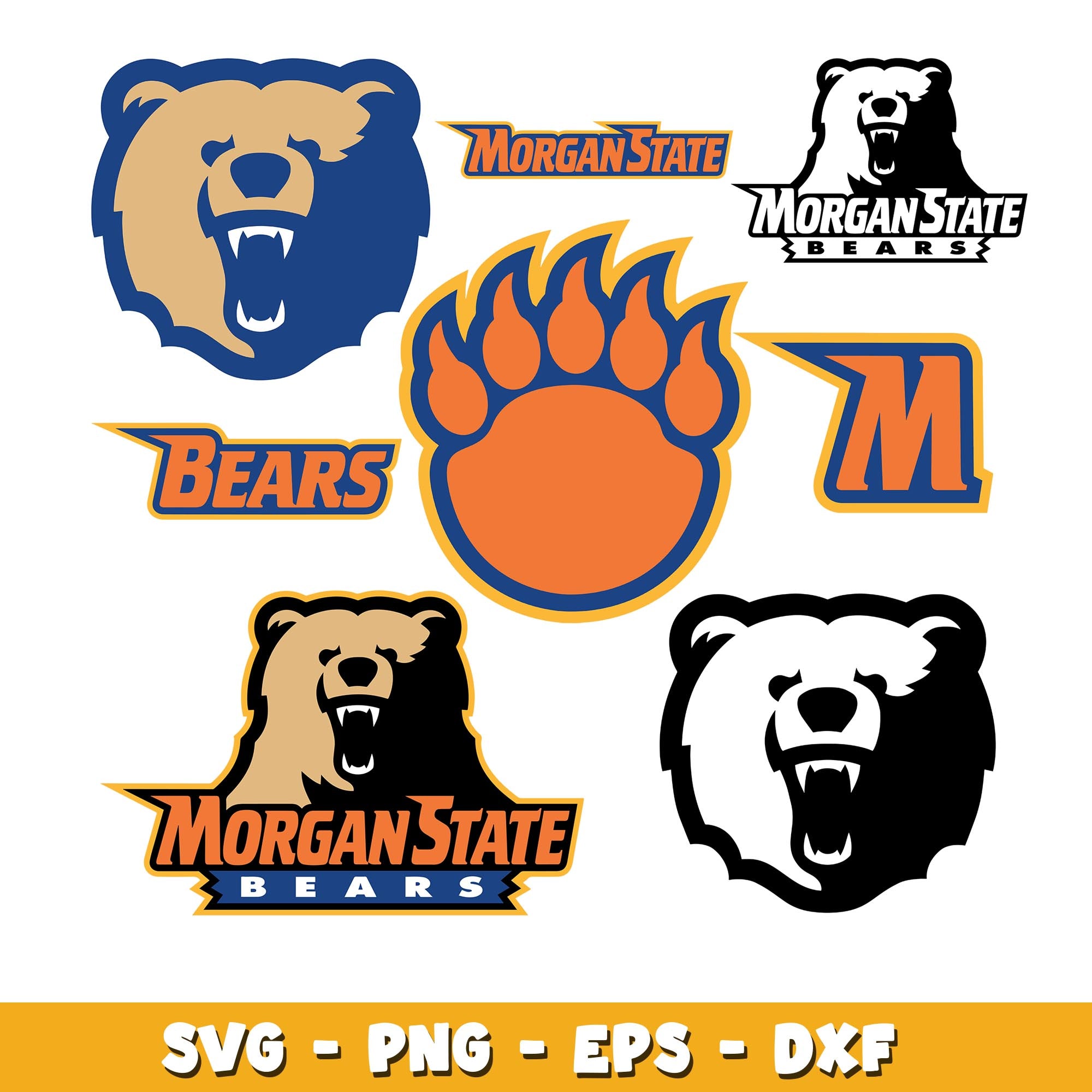 Morgan State Bears logo Bundle svg, Morgan State Bears logo svg, ncaa 