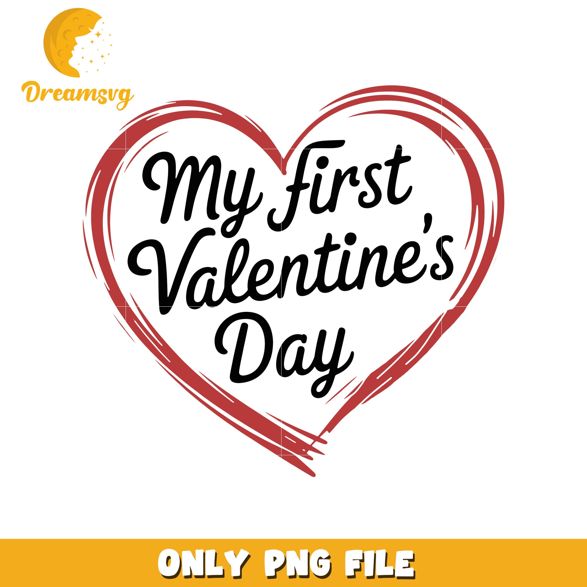 My first valentine day png, heart shape png, valentine png – DreamSVG Store