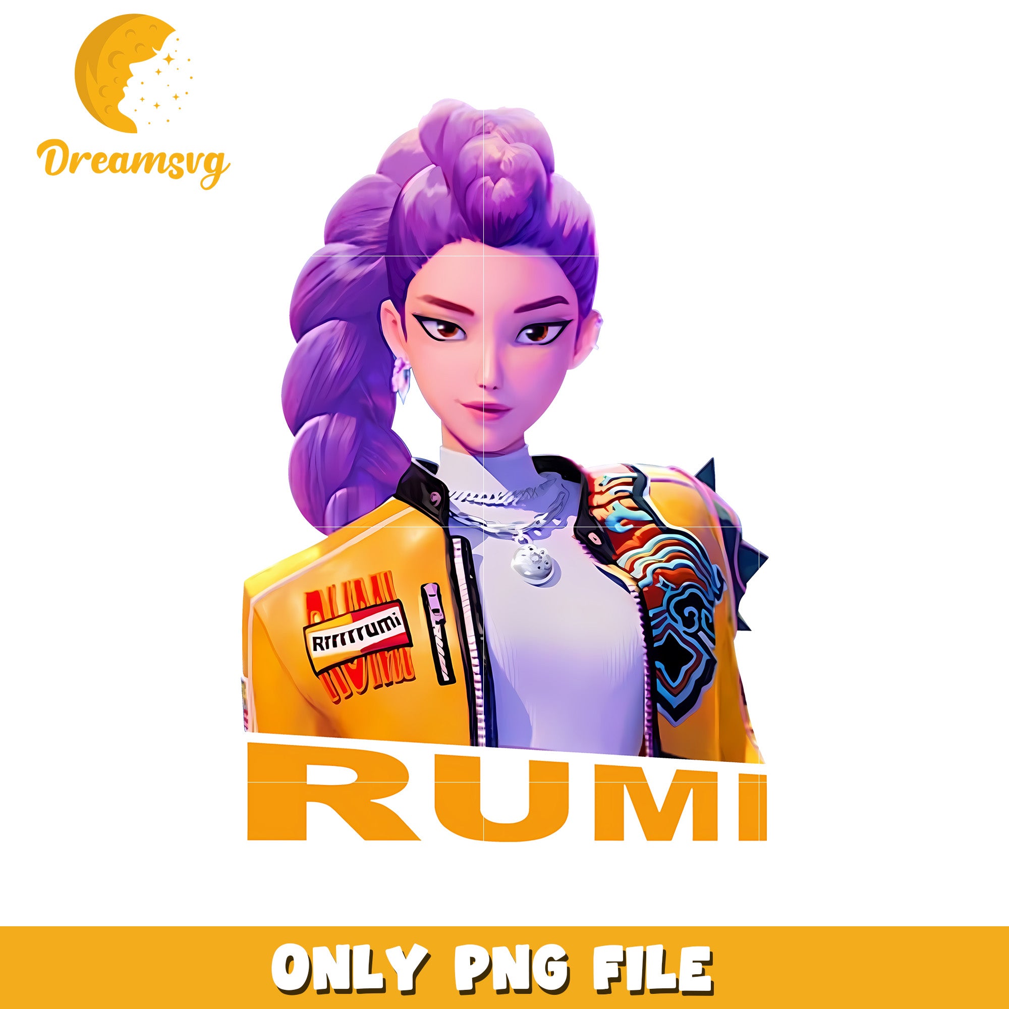 Rumi design png, huntrix band png, netflix cartoon png