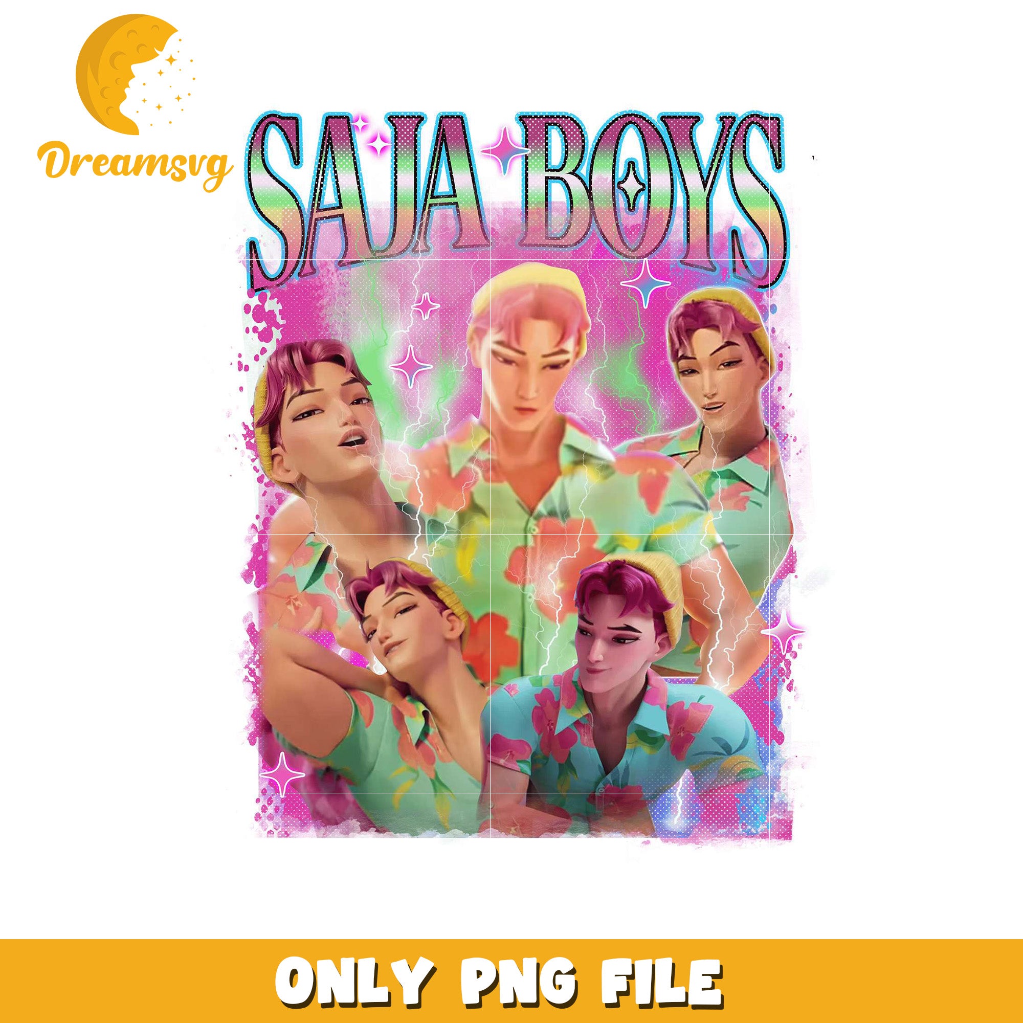 Saja boys band illustration png, korean anime png, hip hop band png