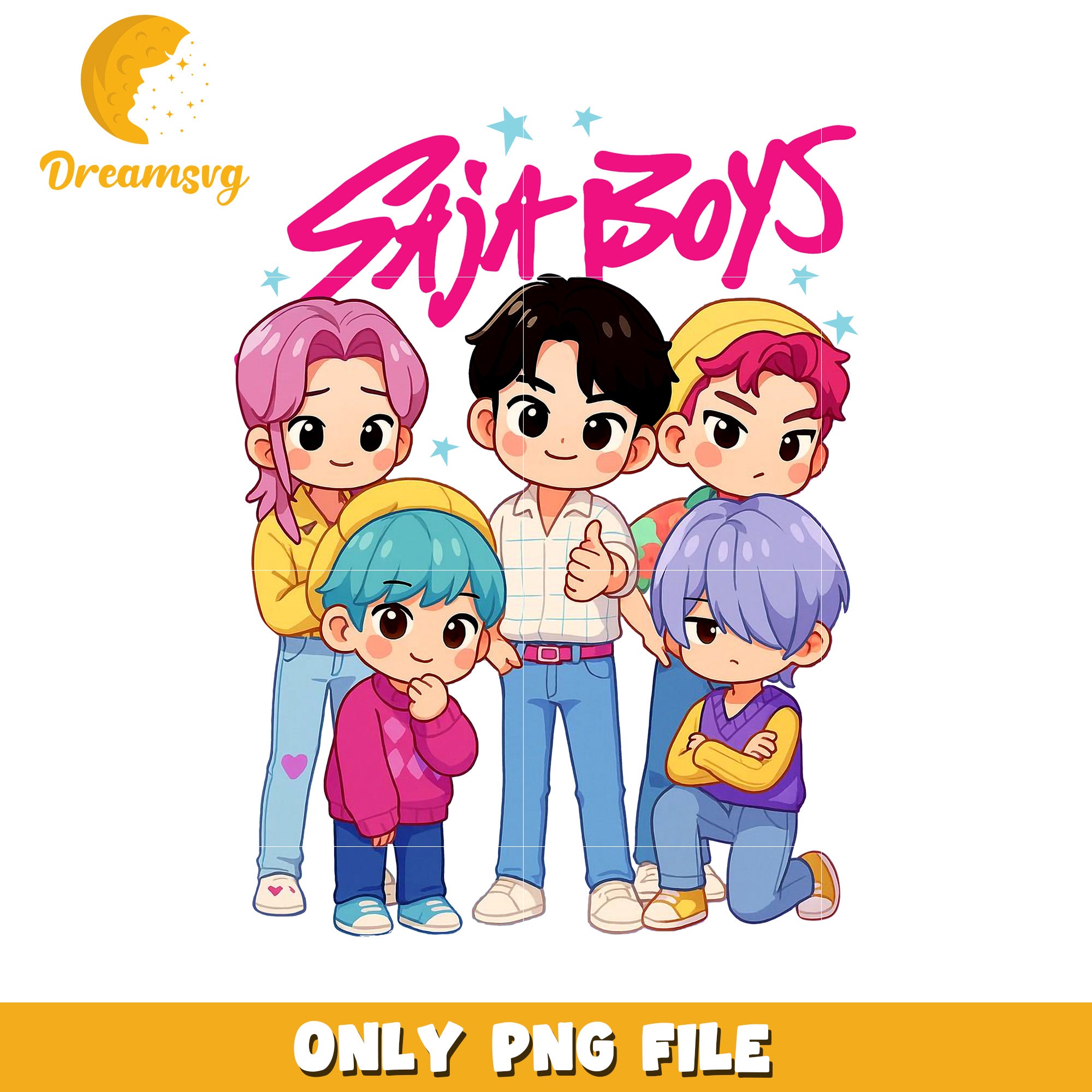 Saja boys cartoon logo png, kpop cartoon png, kpop demon hunters png