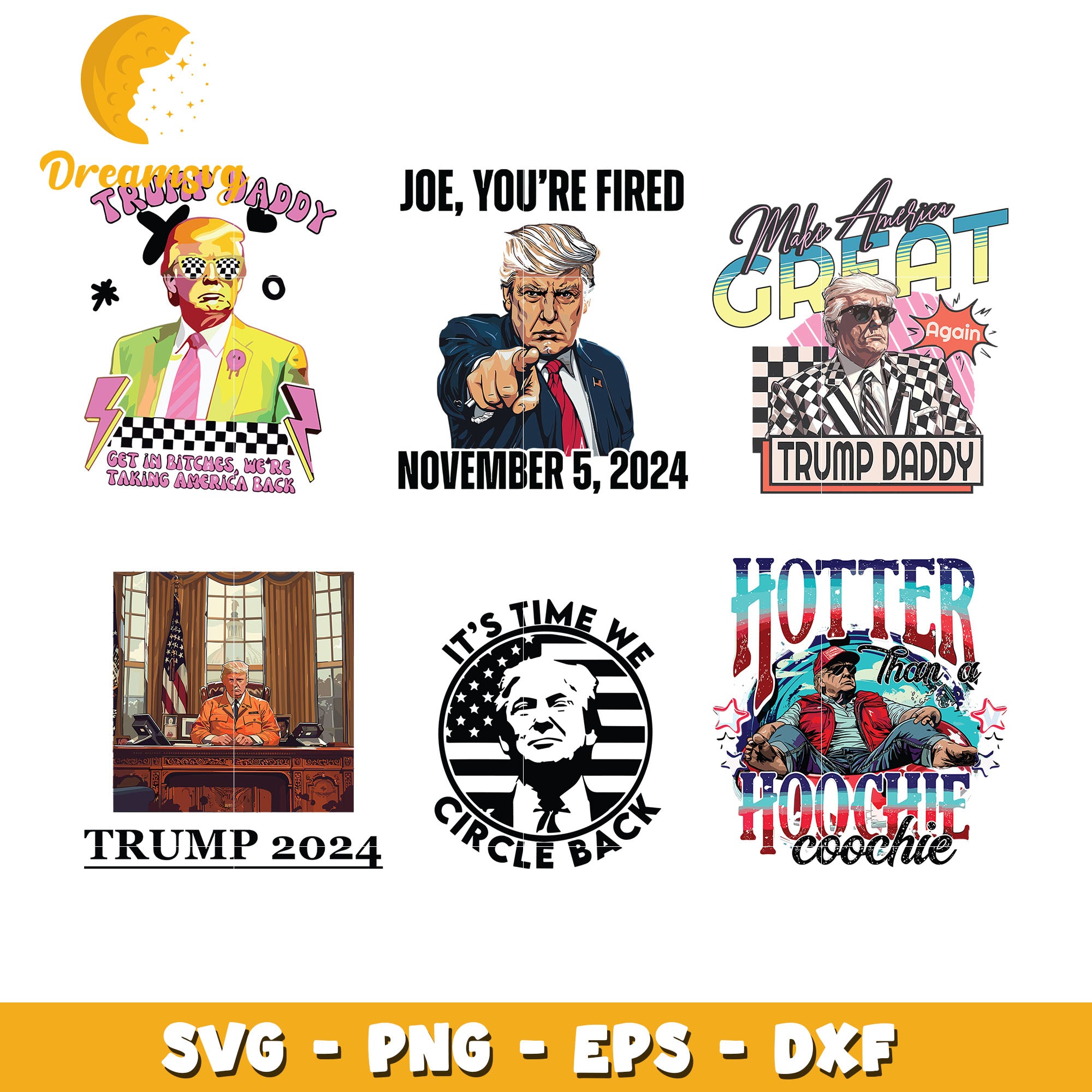 Trump daddy 2025 logo bundle svg, make america great again svg DreamSVG Store