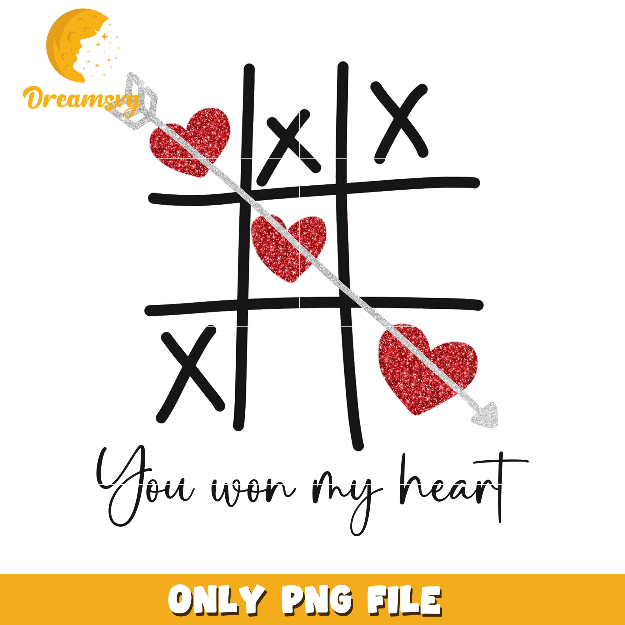 Tic Tac Toe Hearts PNG Valentines Day – DreamSVG Store