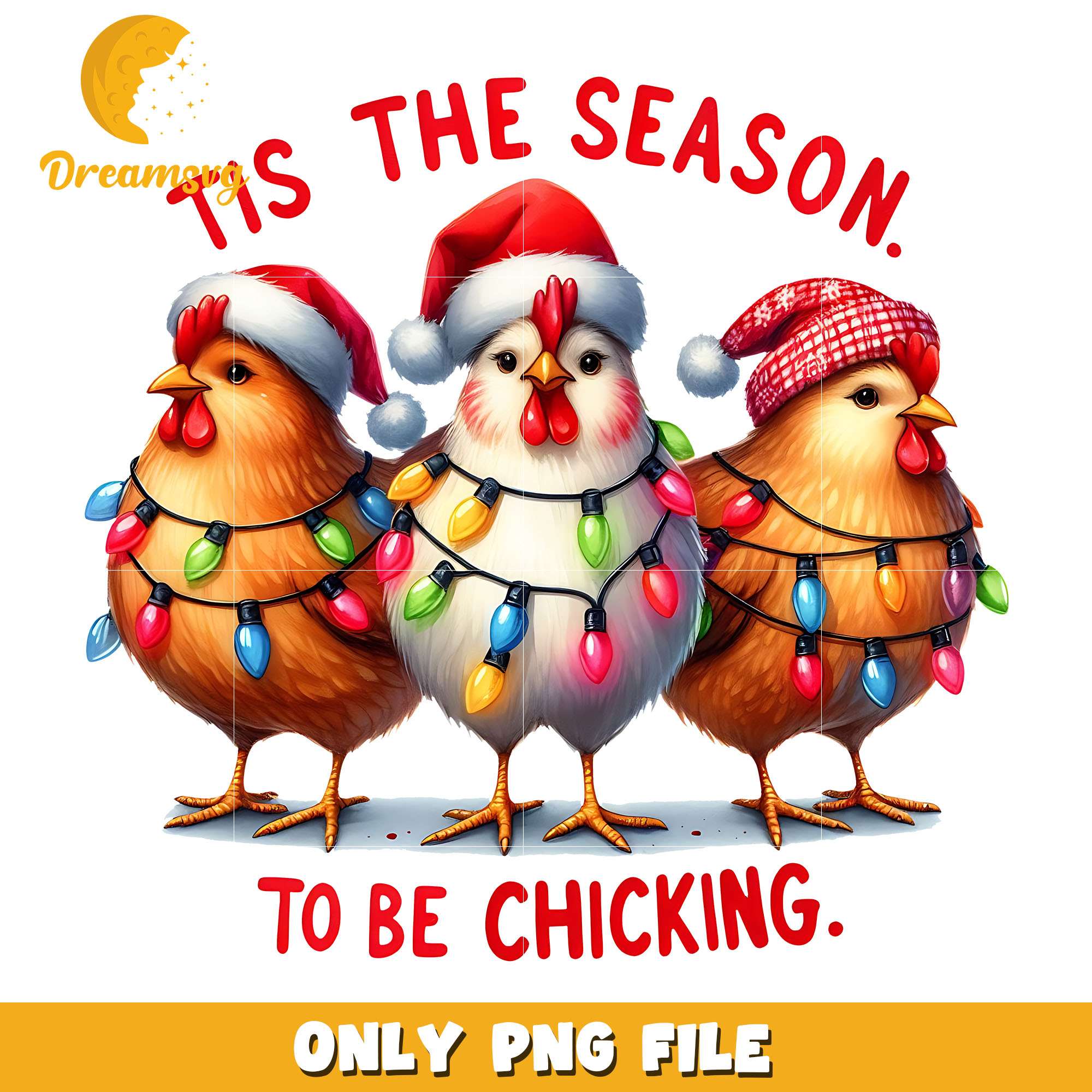 Tis the season to be chicking png, chicken png, christmas png