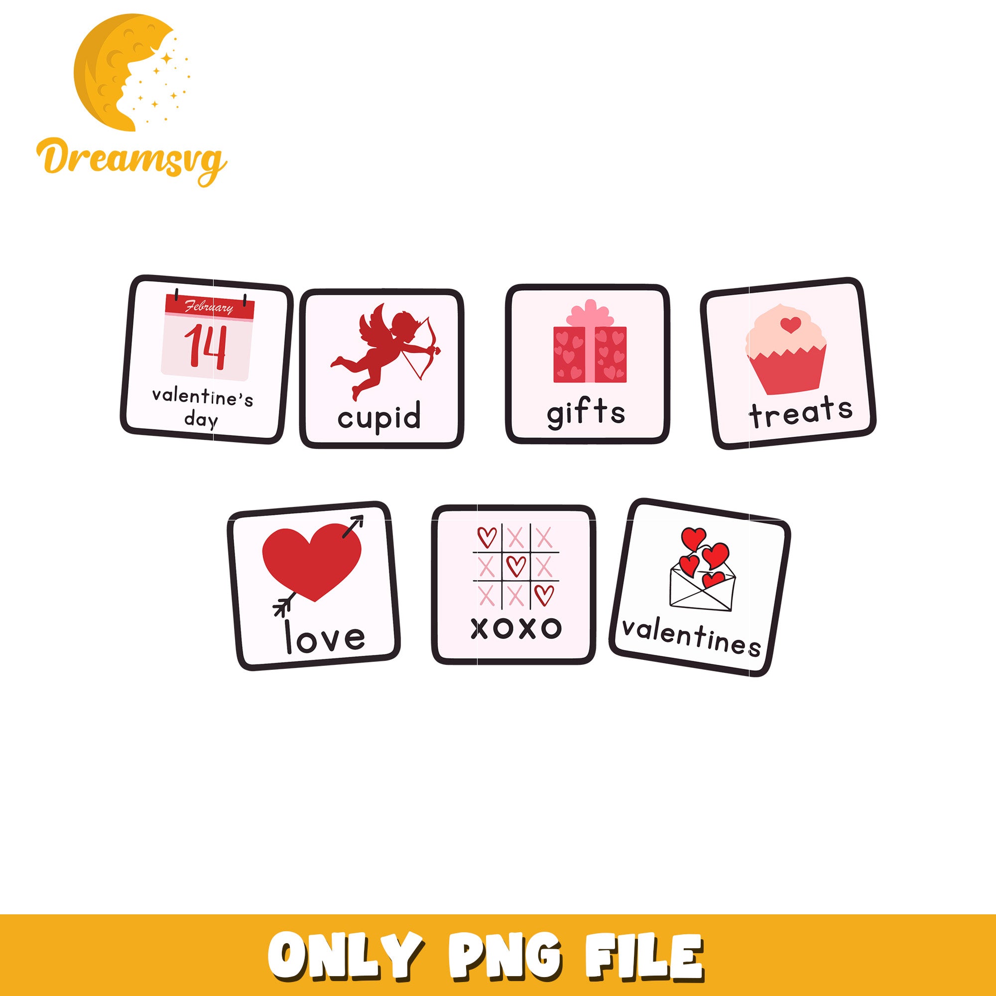 Valentines Day PNG Clipart Set – DreamSVG Store