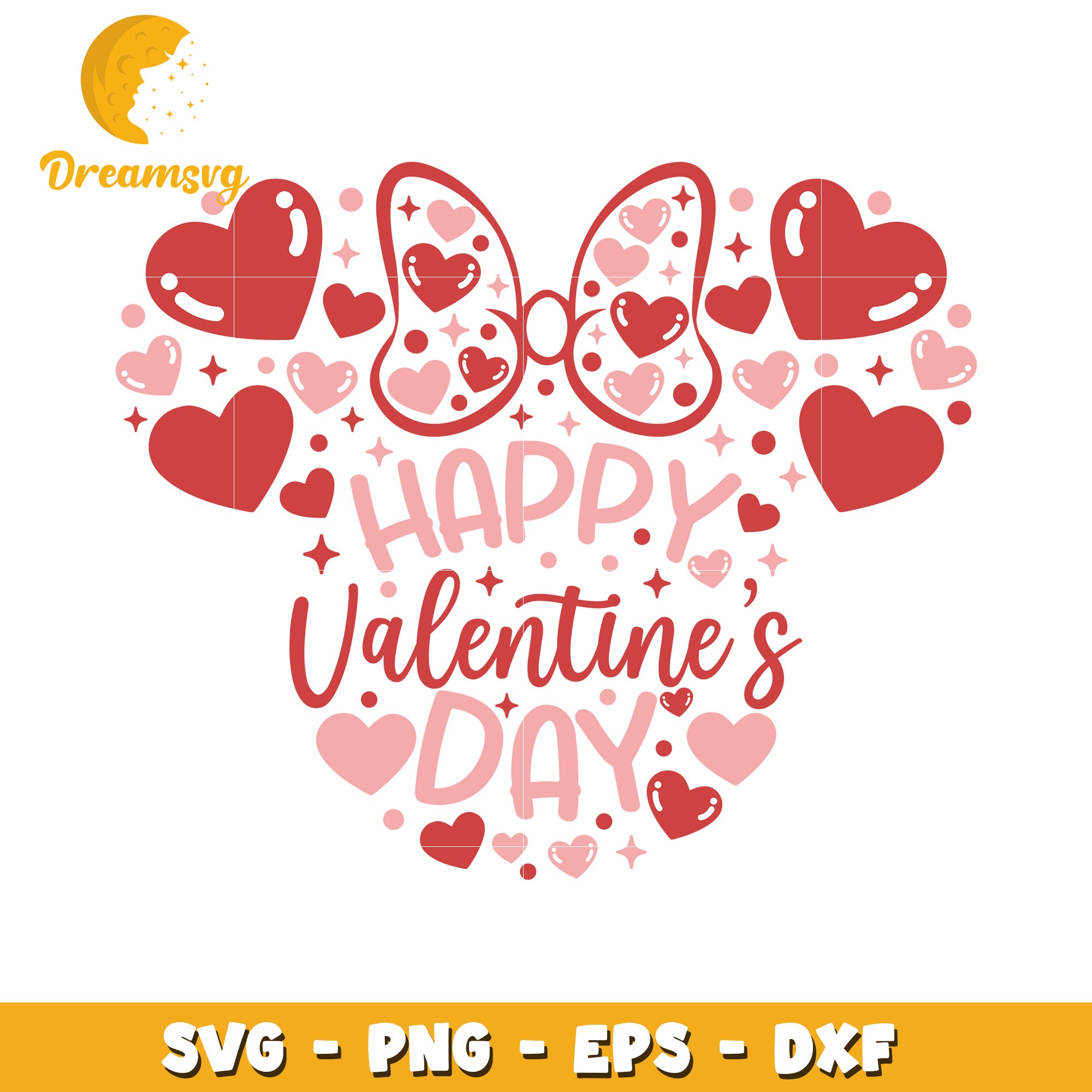 Valentines Day SVG Cut Files Heart Bow – DreamSVG Store