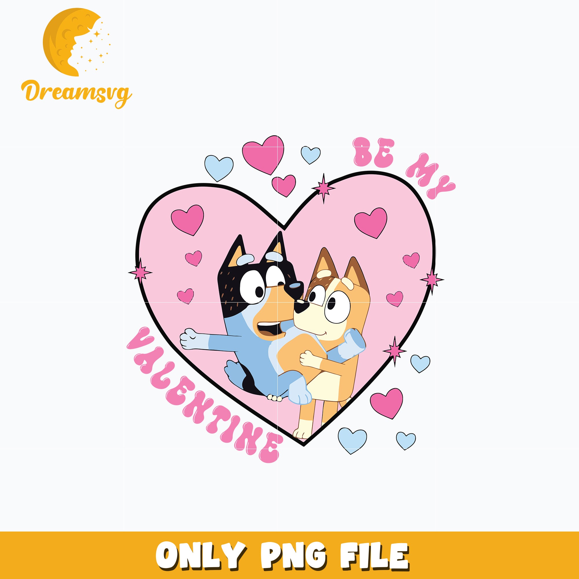 Be My Valentine Bluey Bingo Png Dreamsvg Store 